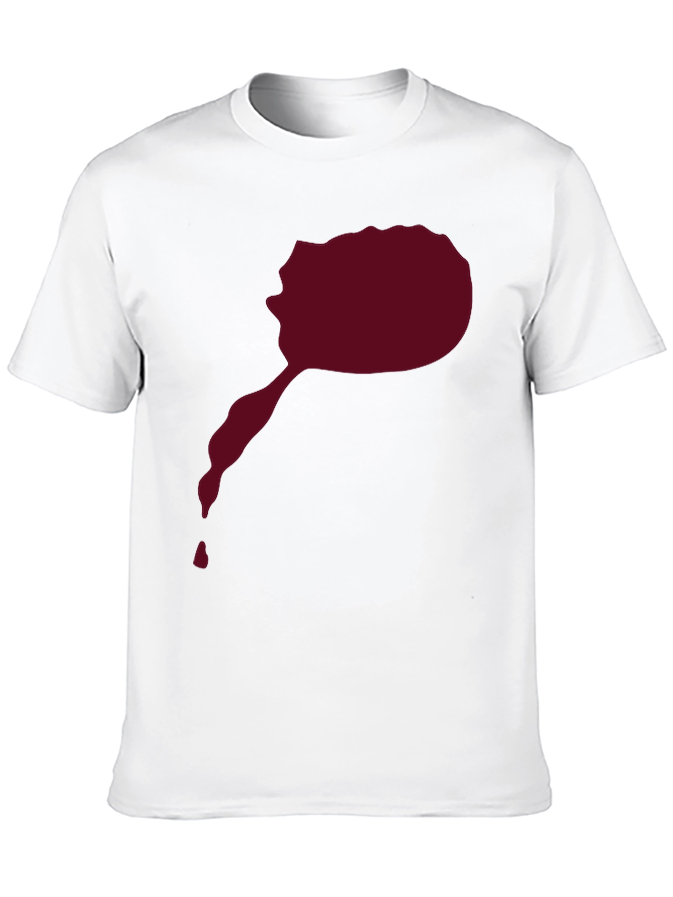 Maroon Splatter Graphic Tee - Mens Black T-Shirt