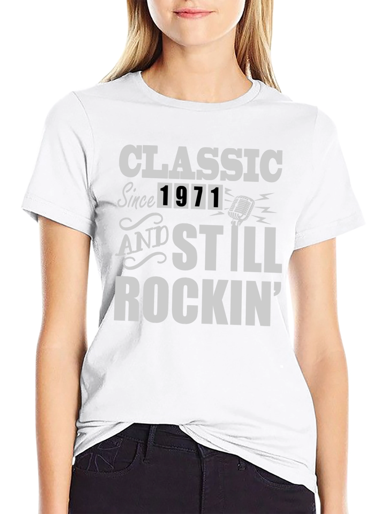 Classic Since 1971 Rockin Black T-Shirt
