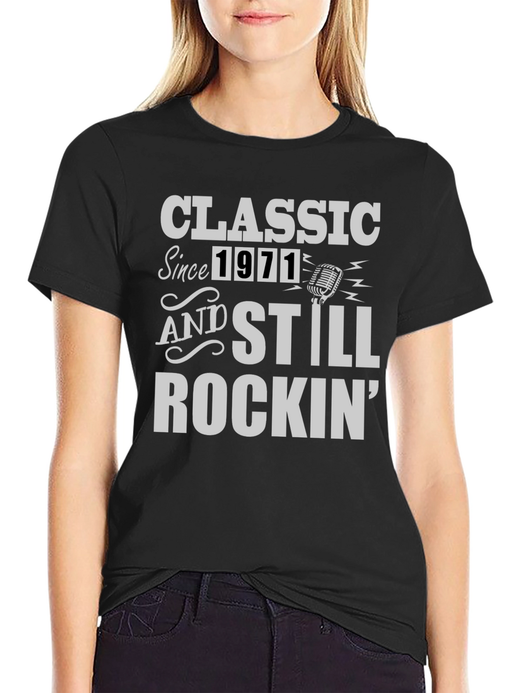 Classic Since 1971 Rockin Black T-Shirt