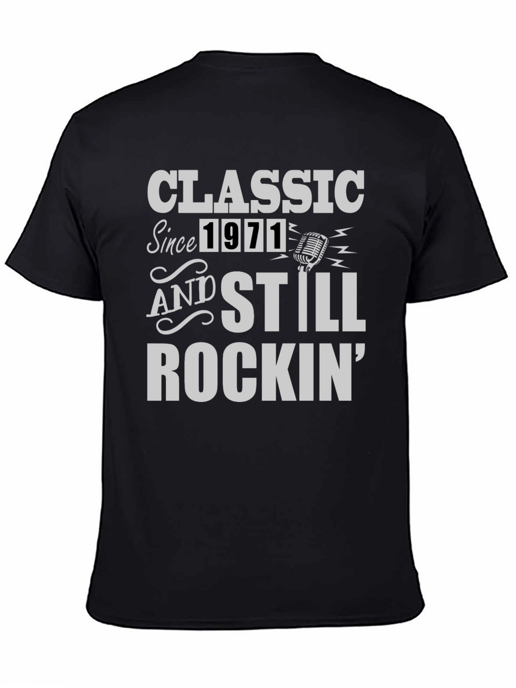 Classic Since 1971 Rockin Black T-Shirt