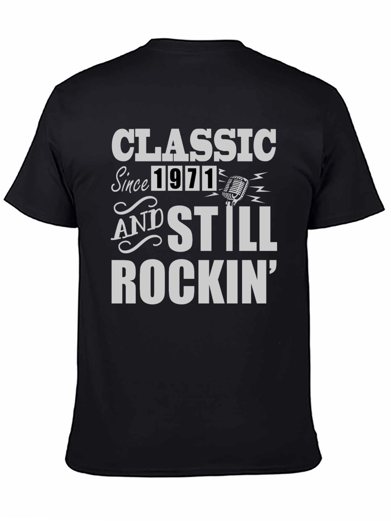 Classic Since 1971 Rockin Black T-Shirt