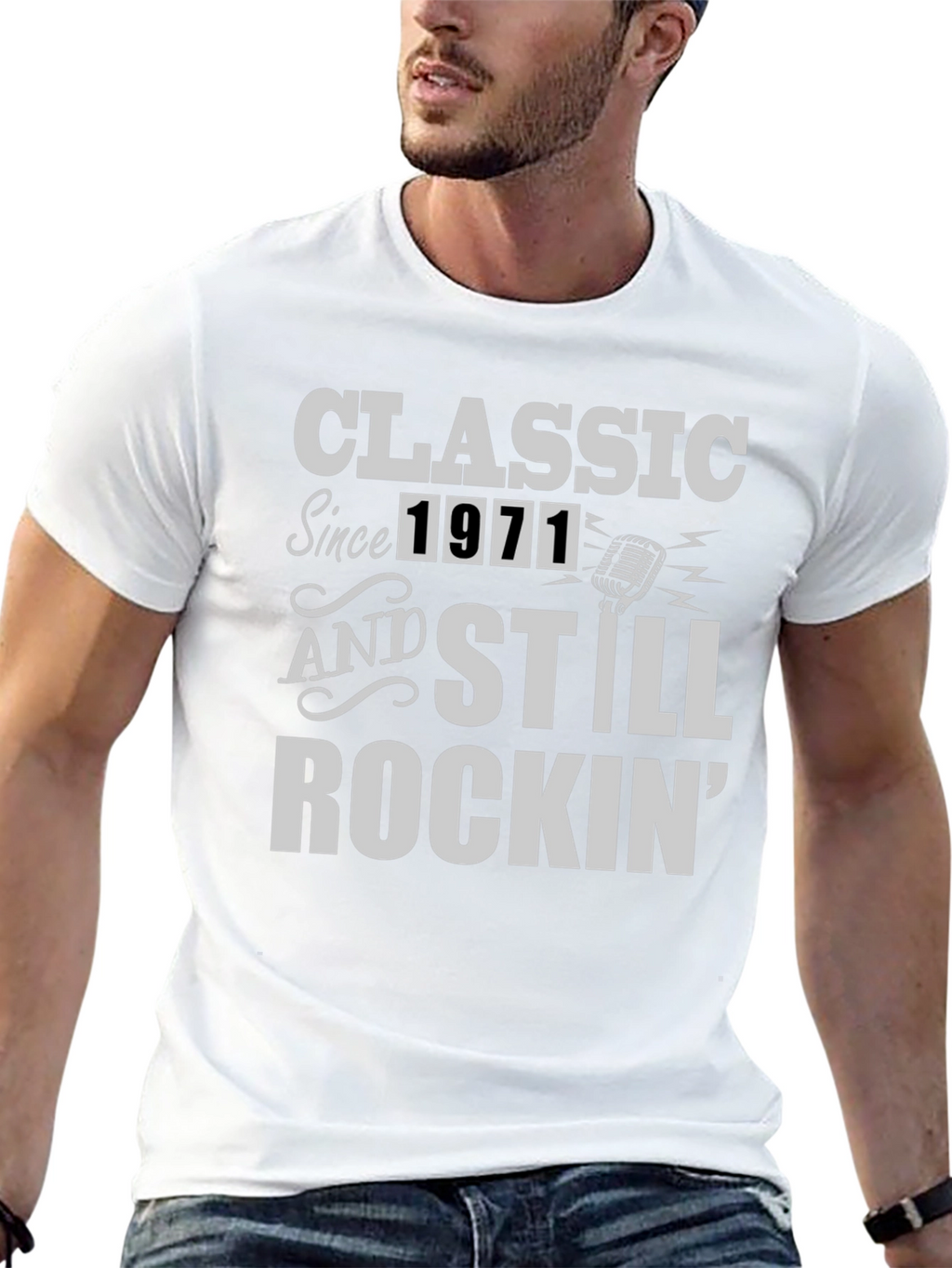 Classic Since 1971 Rockin Black T-Shirt