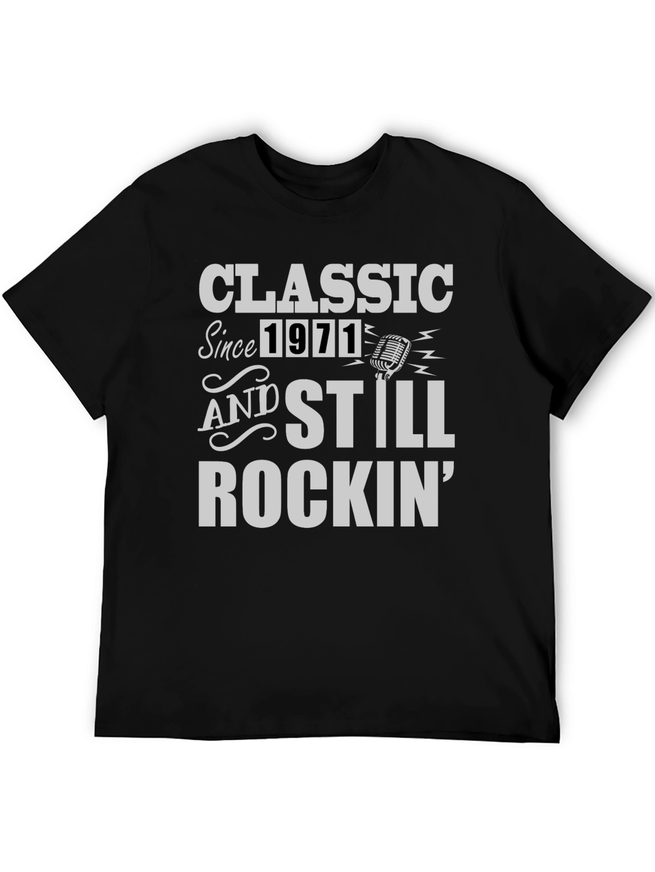 Classic Since 1971 Rockin Black T-Shirt