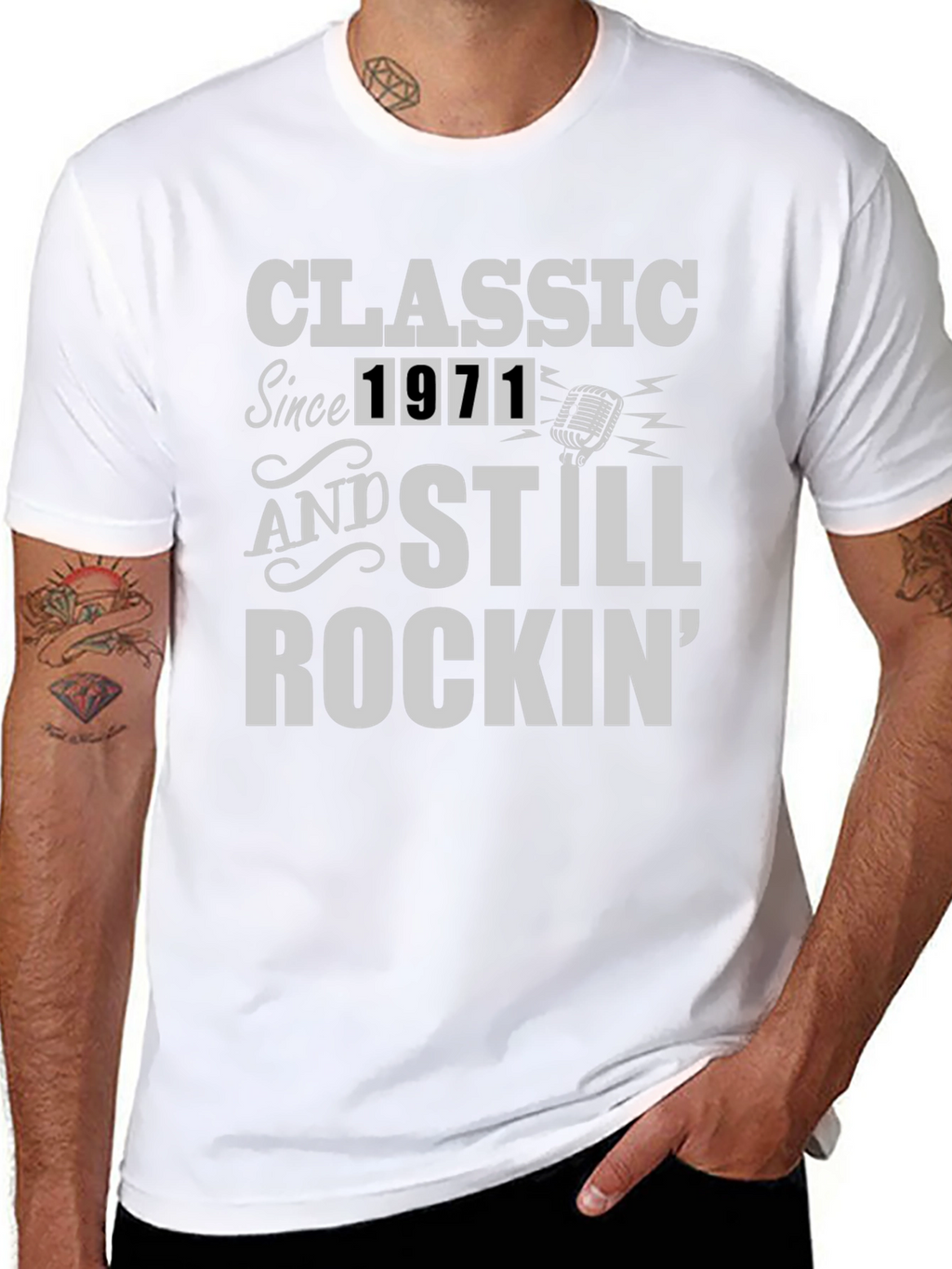 Classic Since 1971 Rockin Black T-Shirt