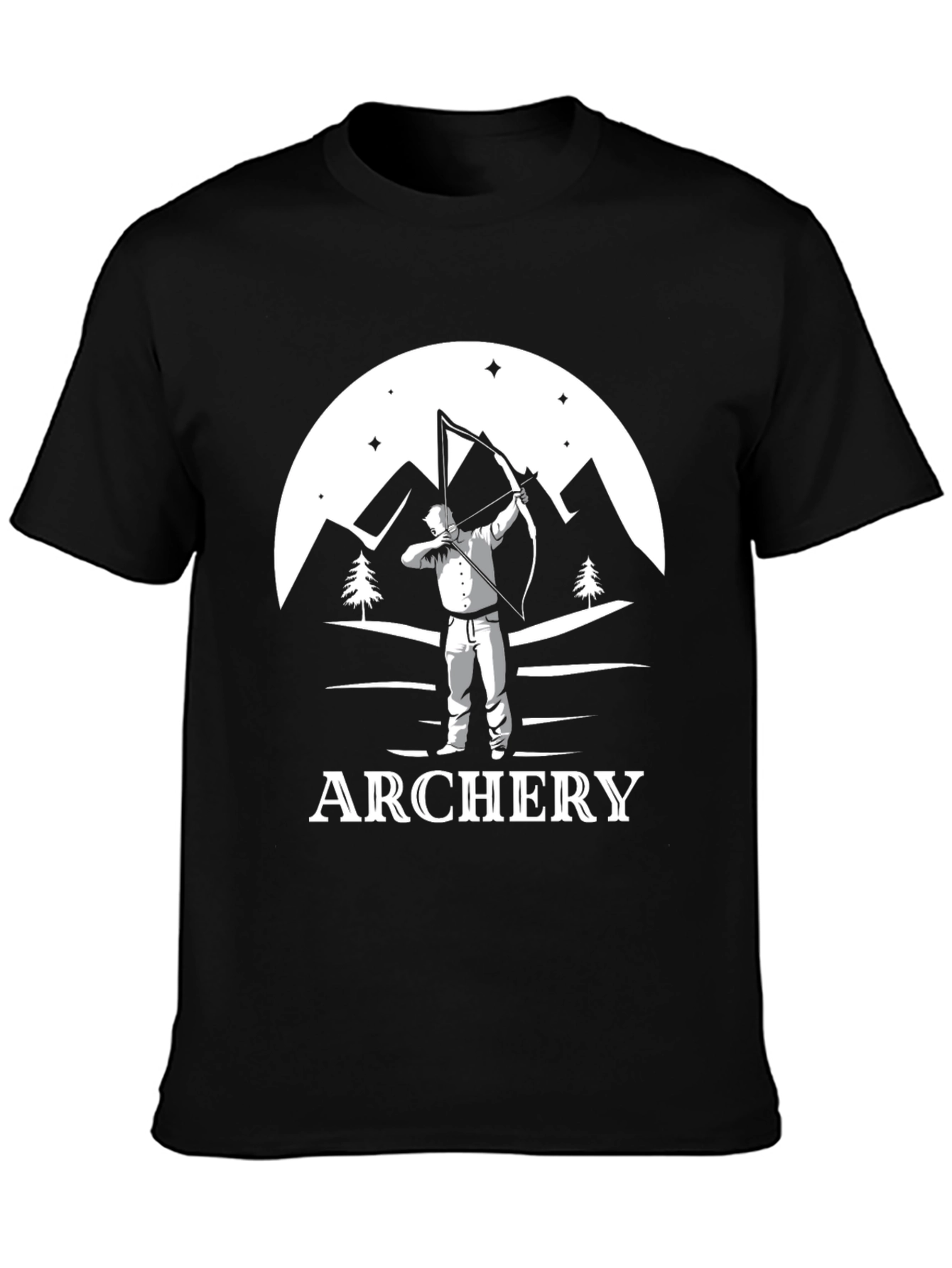 Archery Graphic T-Shirt - Mountains & Archer Design