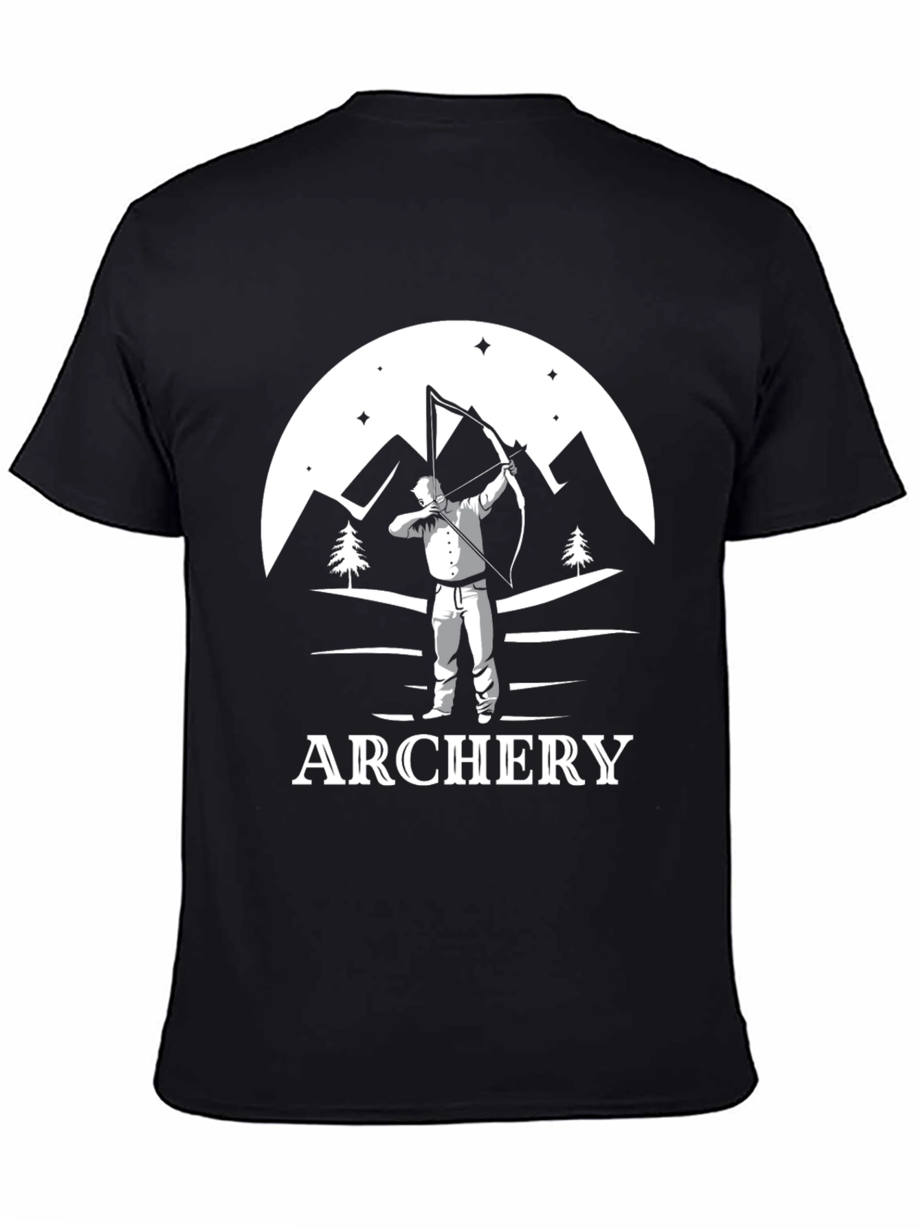 Archery Graphic T-Shirt - Mountains & Archer Design