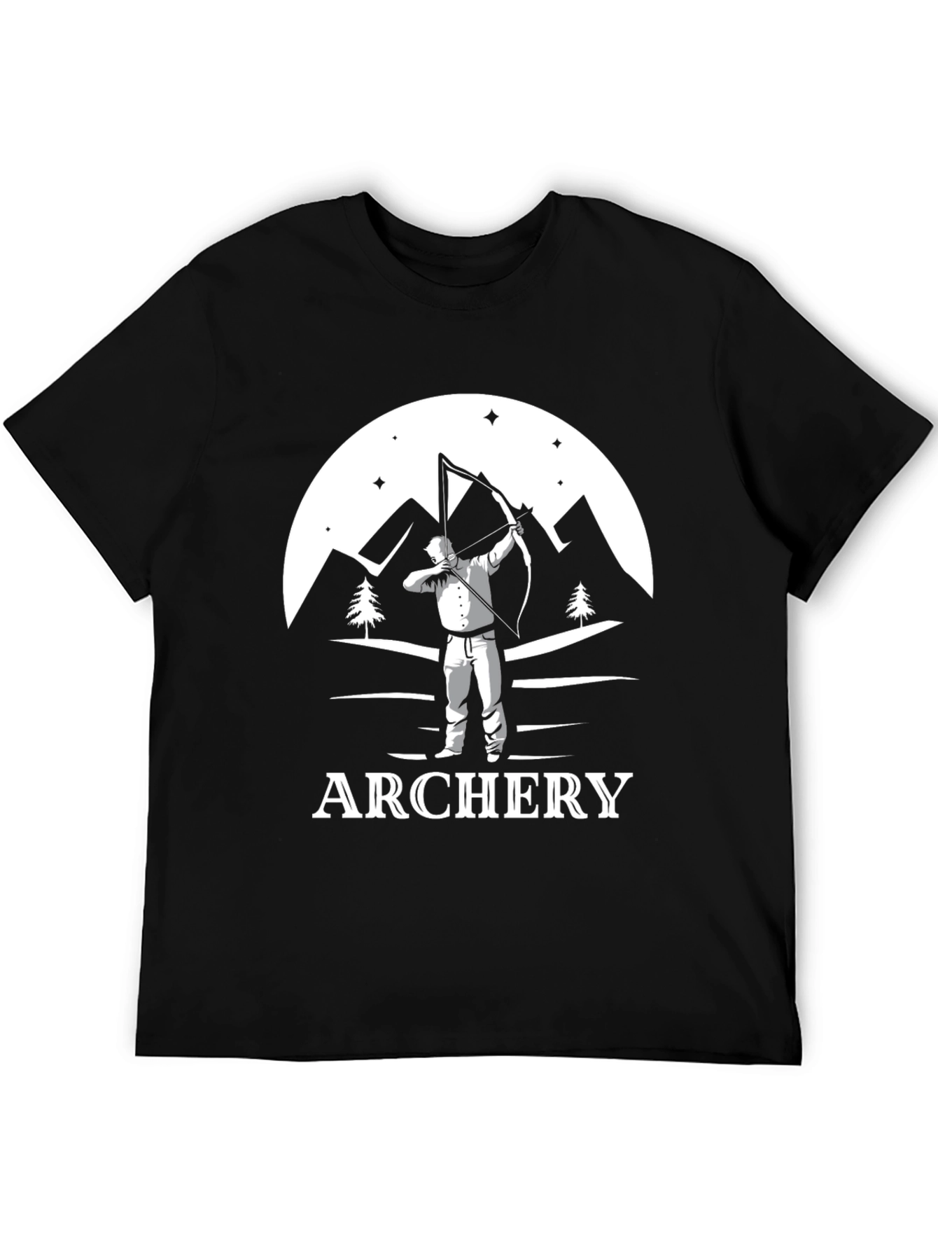 Archery Graphic T-Shirt - Mountains & Archer Design