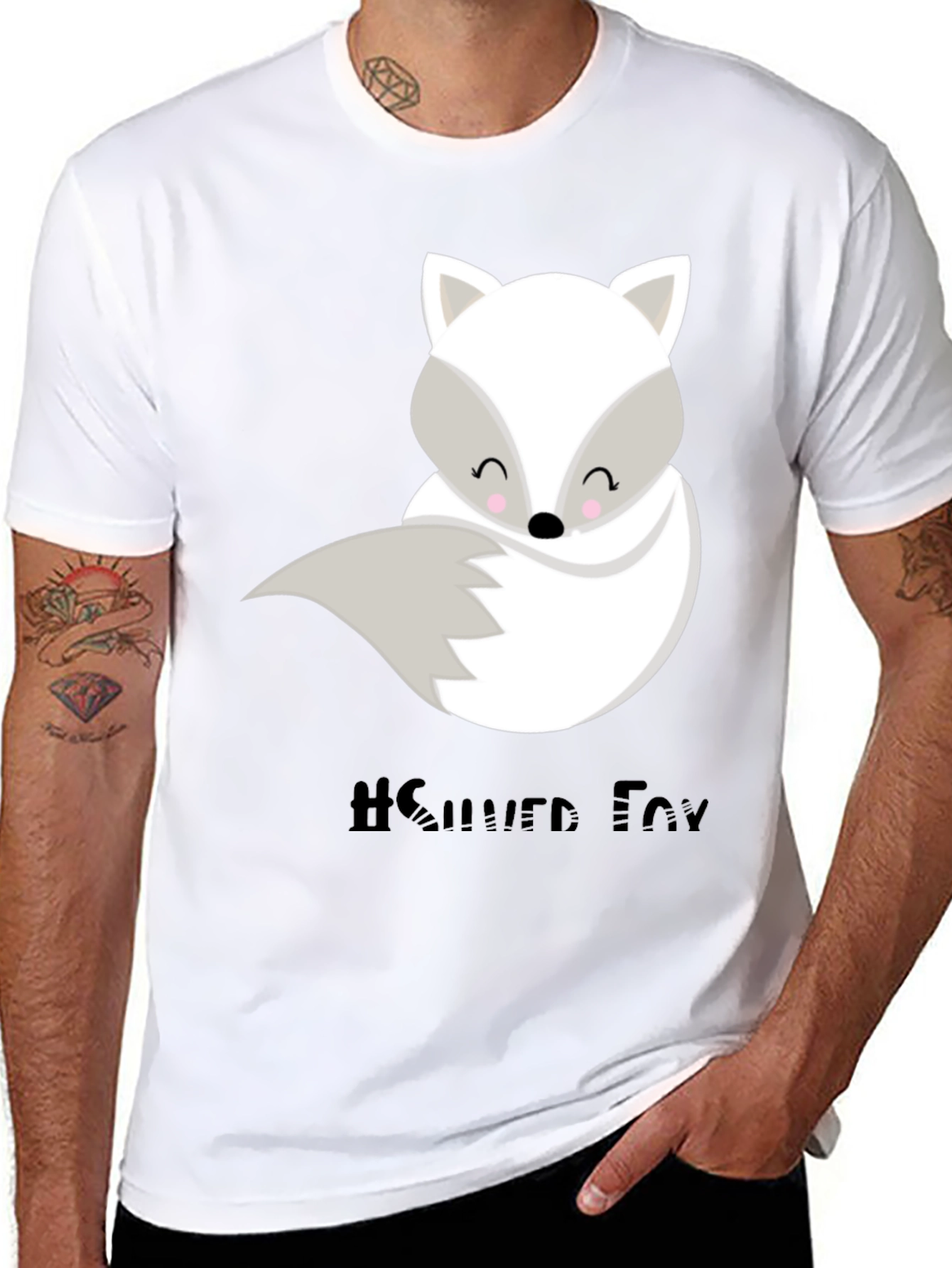 Cute Silver Fox Graphic Tee - Unisex Style