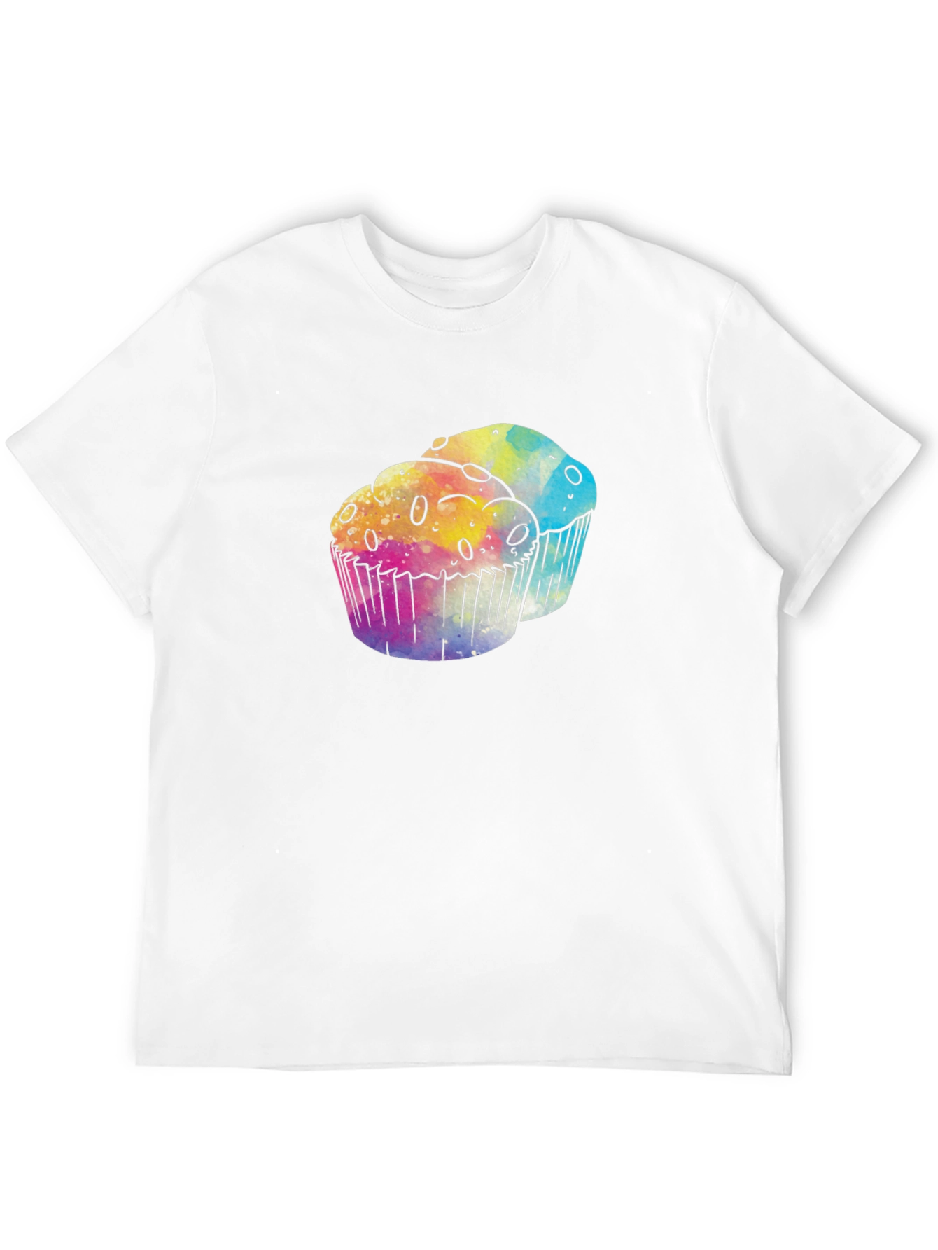 Watercolor Cupcake Graphic Tee - Fun & Stylish!