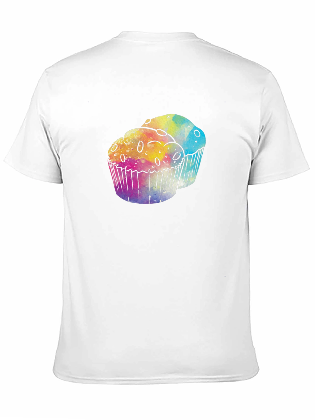Watercolor Cupcake Graphic Tee - Fun & Stylish!