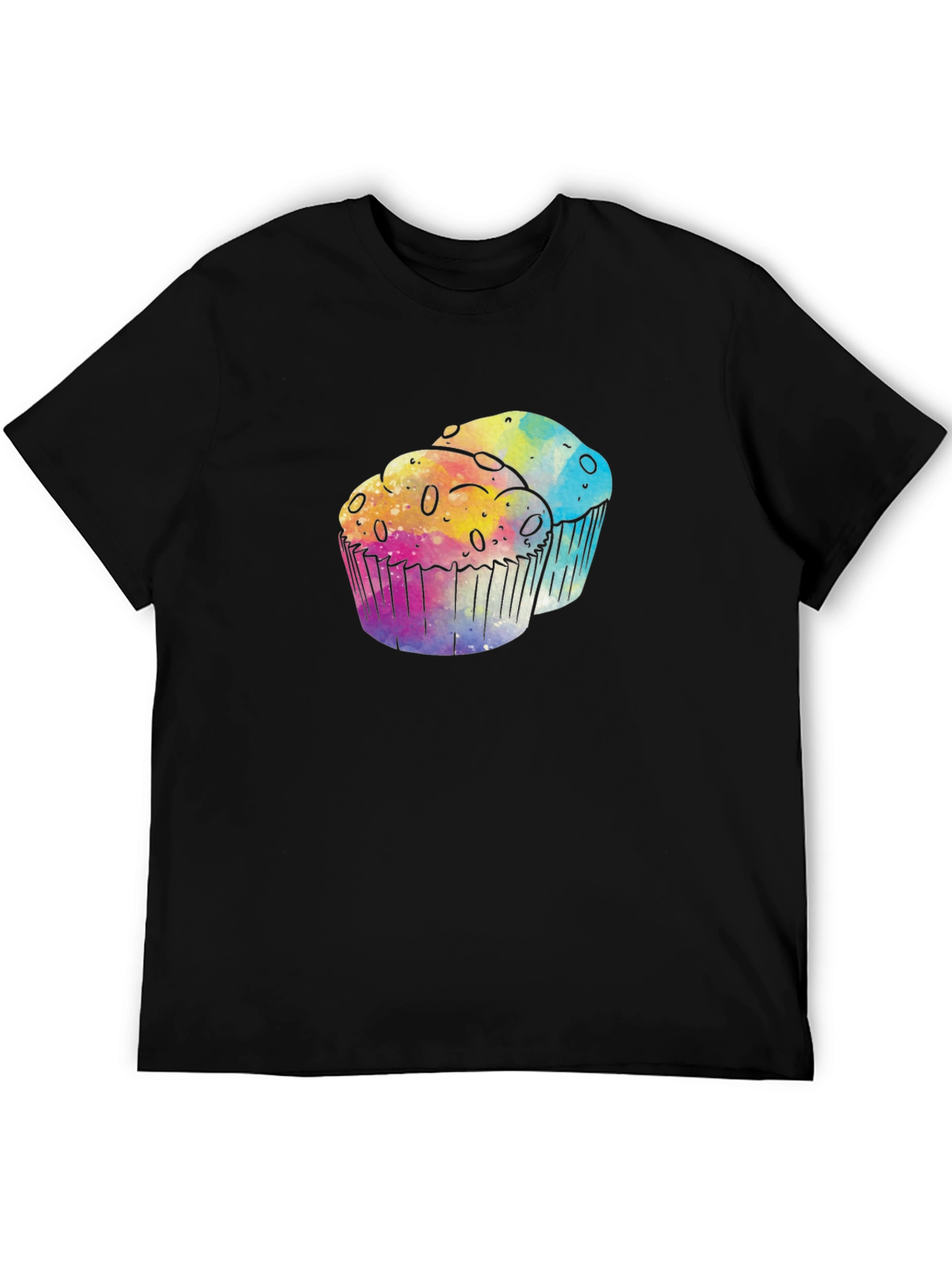 Watercolor Cupcake Graphic Tee - Fun & Stylish!