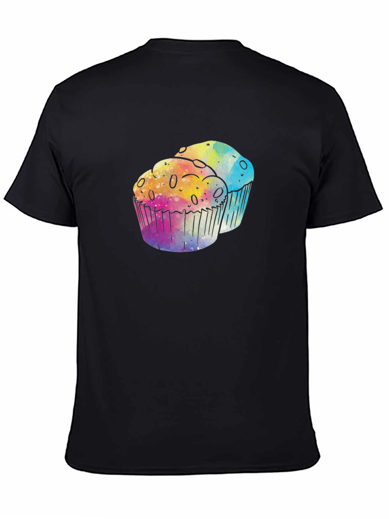 Watercolor Cupcake Graphic Tee - Fun & Stylish!