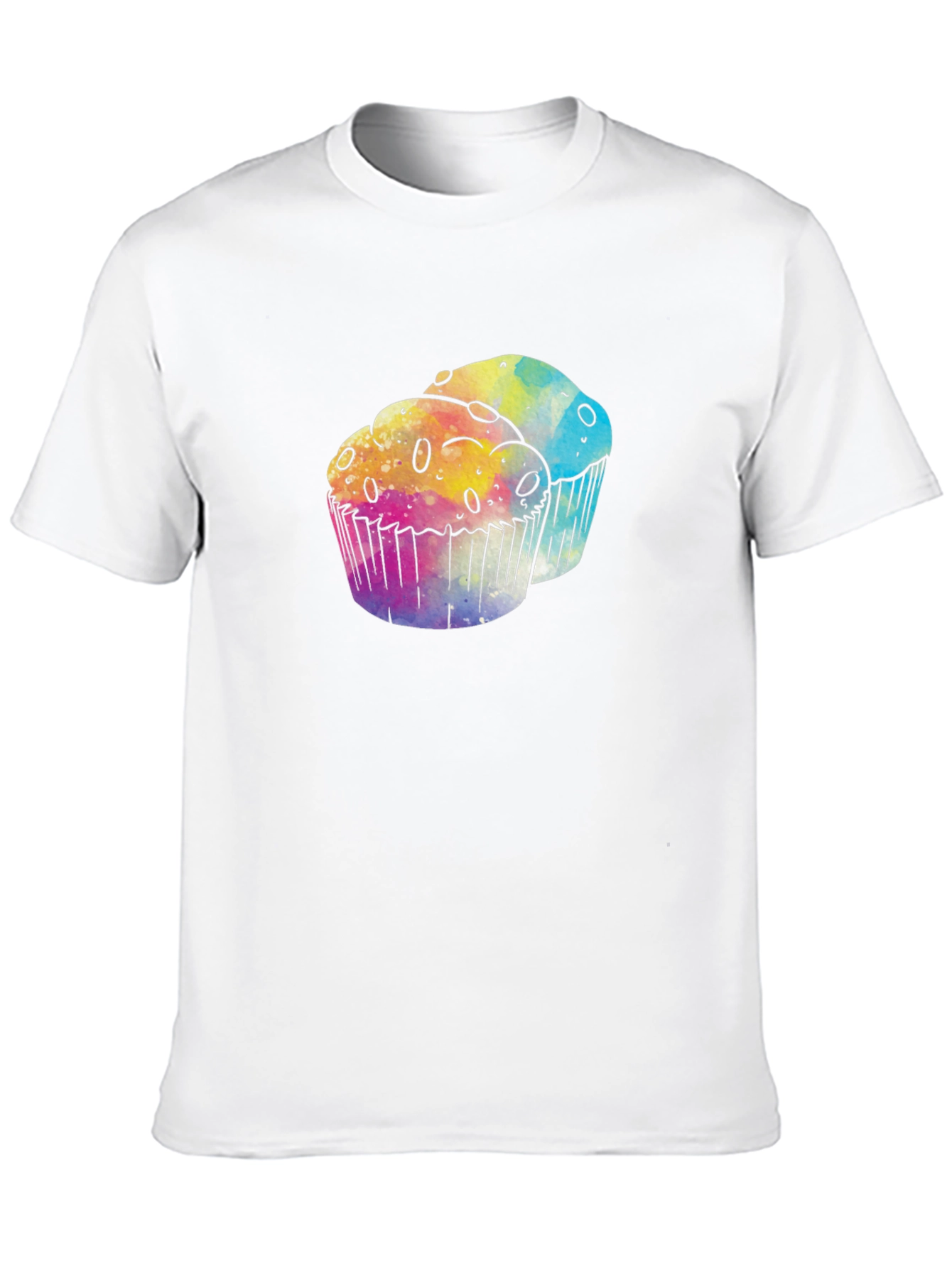 Watercolor Cupcake Graphic Tee - Fun & Stylish!