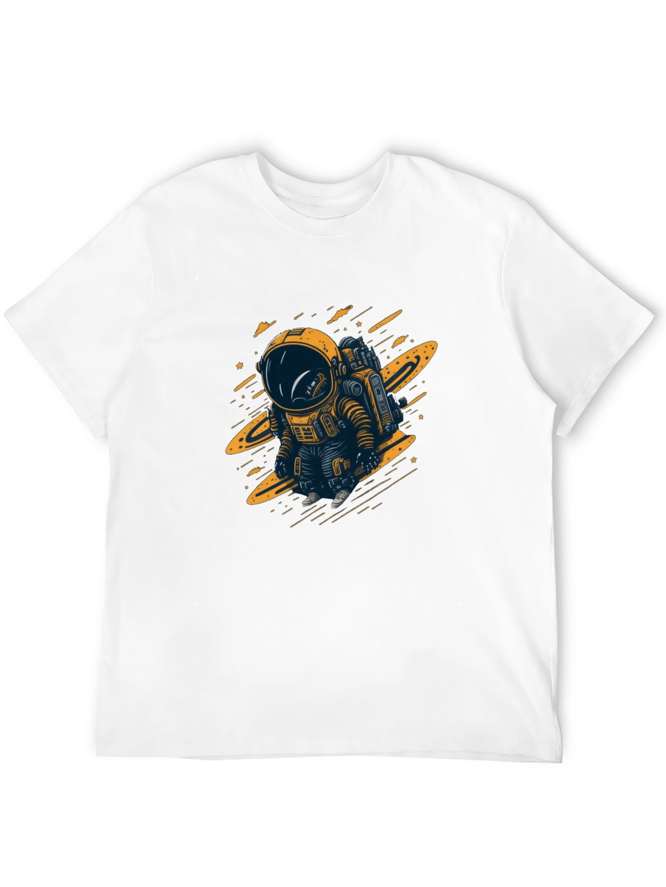 Astronaut Graphic T-Shirt - Black Cotton Tee