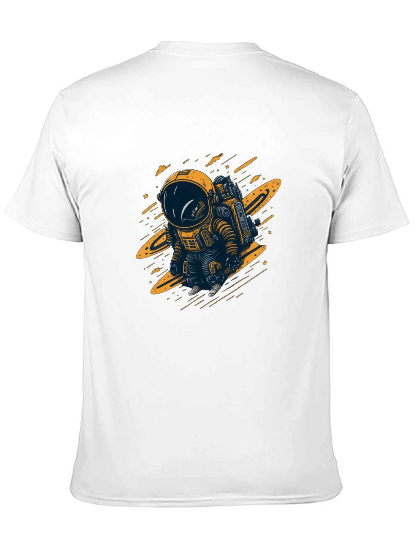 Astronaut Graphic T-Shirt - Black Cotton Tee