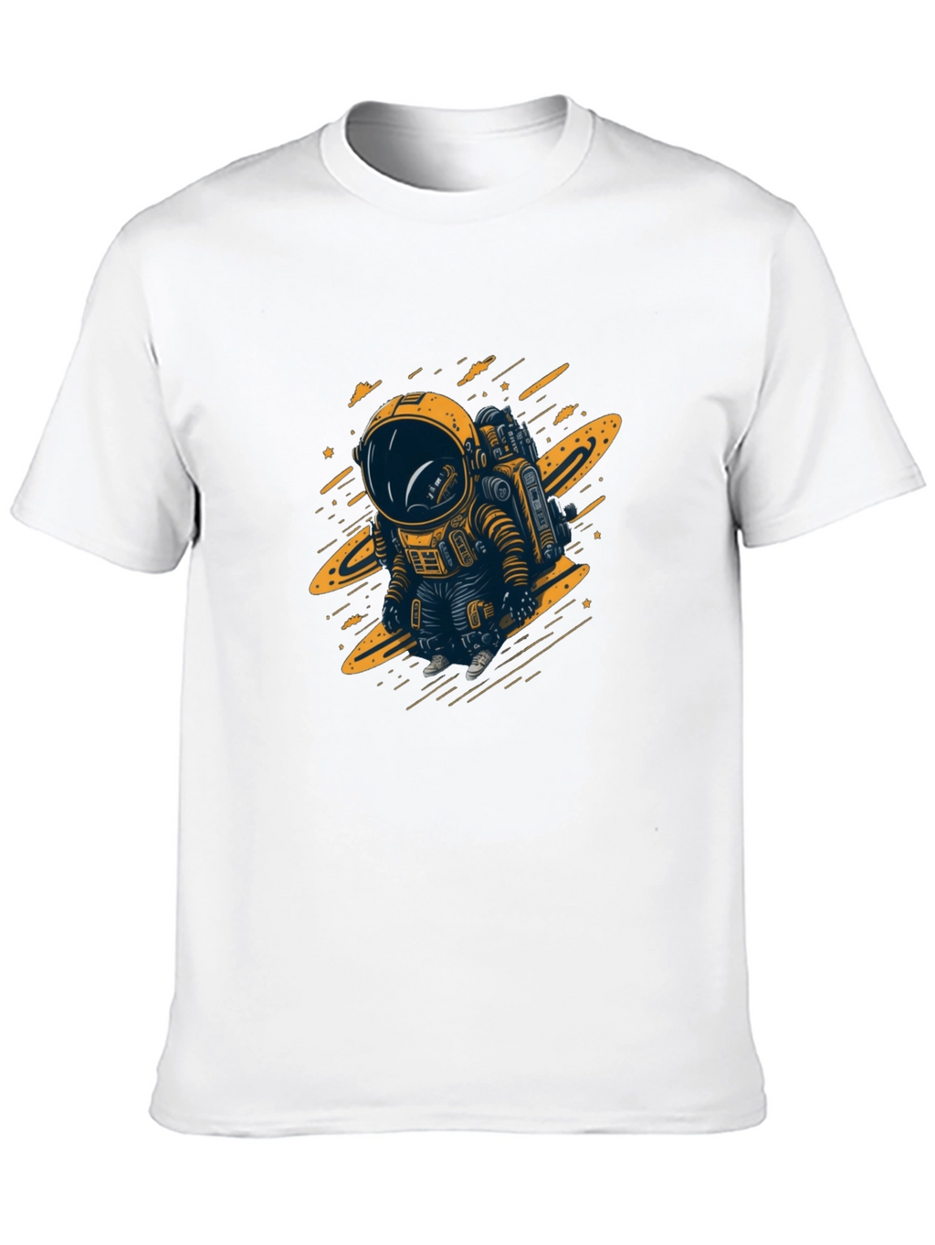 Astronaut Graphic T-Shirt - Black Cotton Tee
