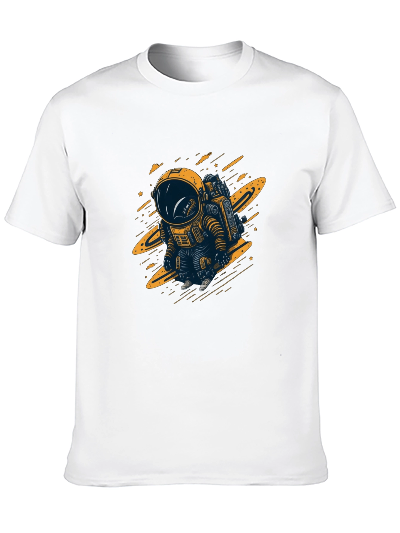 Astronaut Graphic T-Shirt - Black Cotton Tee