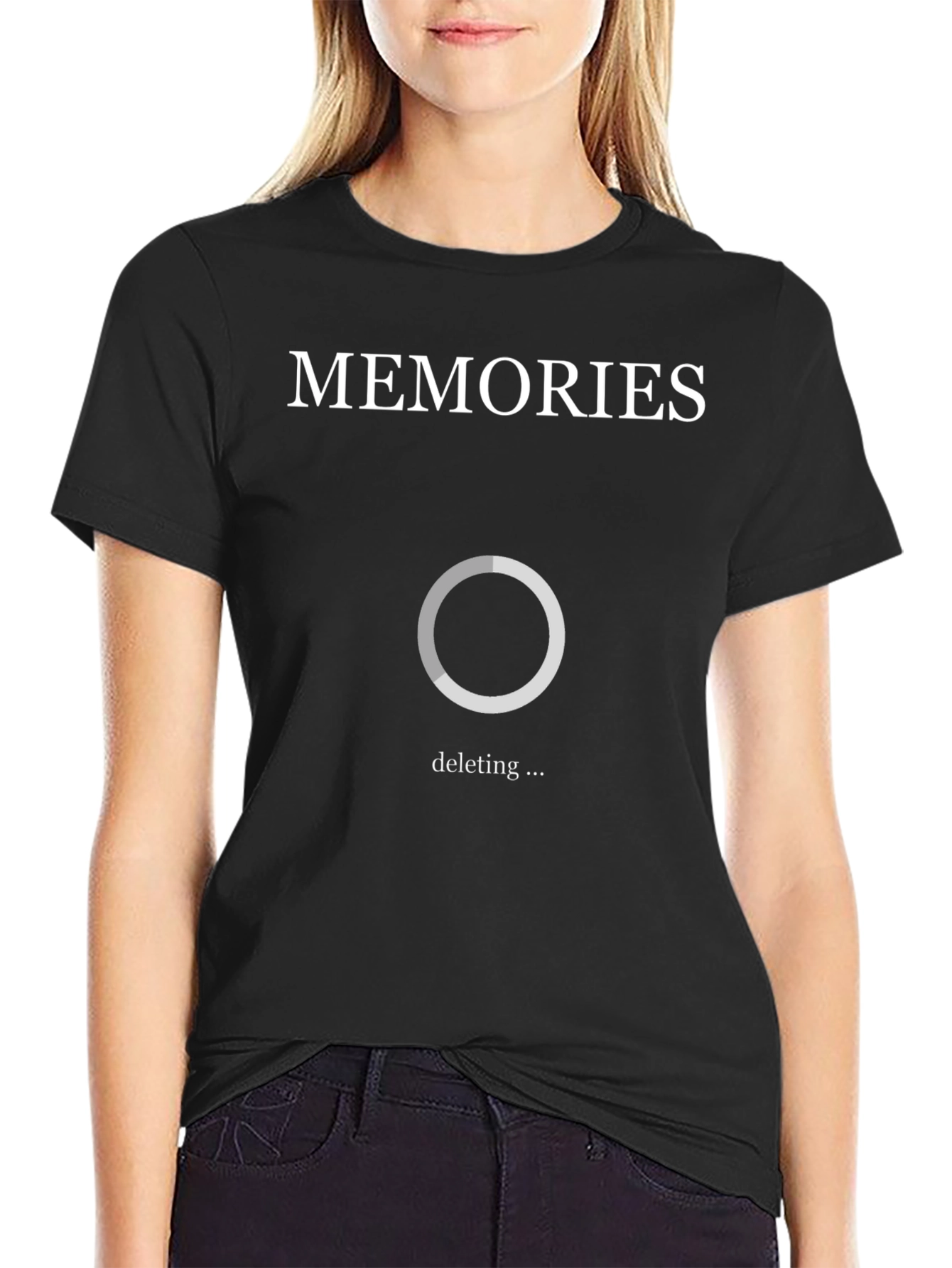 Memories Deleting Graphic Tee - Unique Novelty Shirt