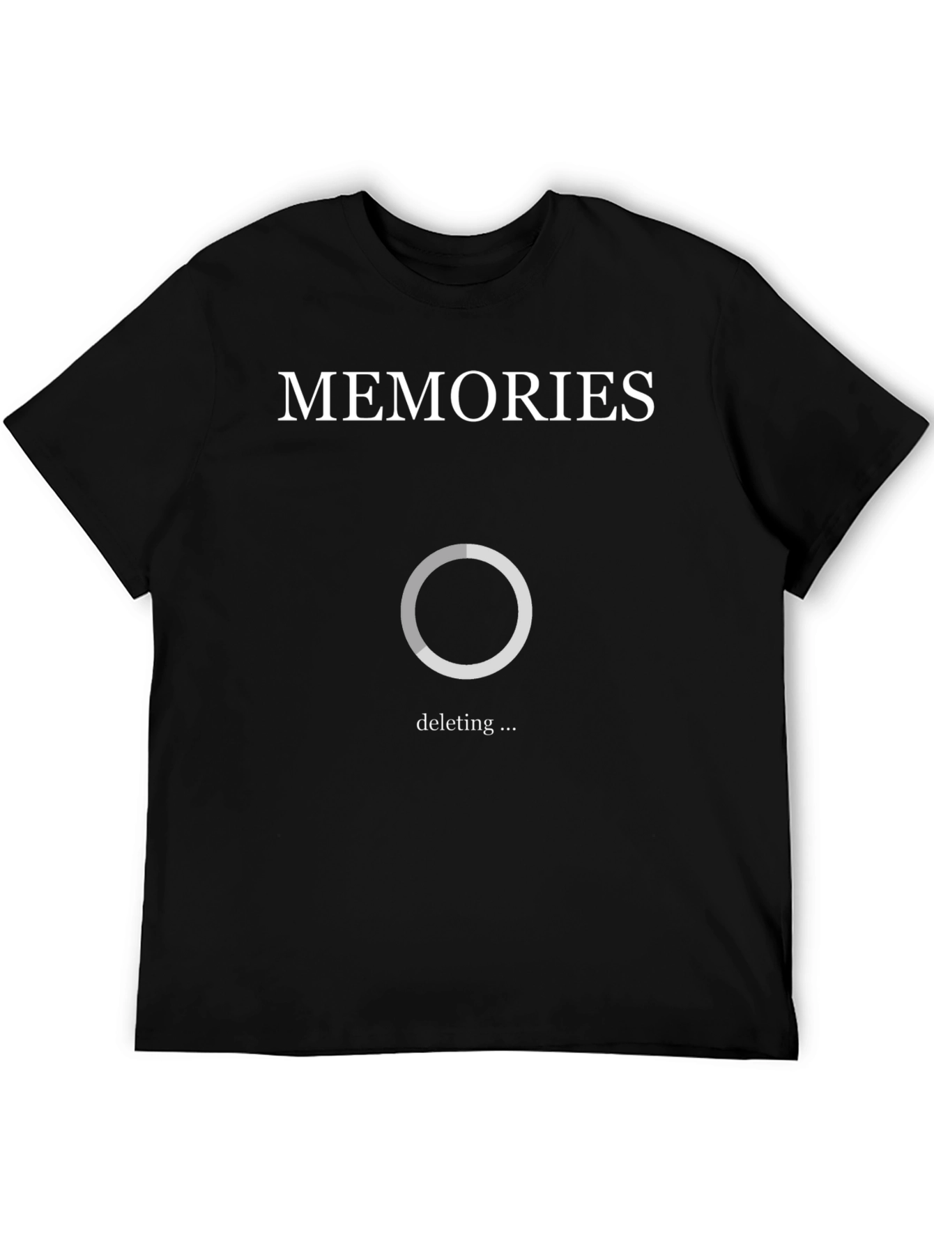 Memories Deleting Graphic Tee - Unique Novelty Shirt