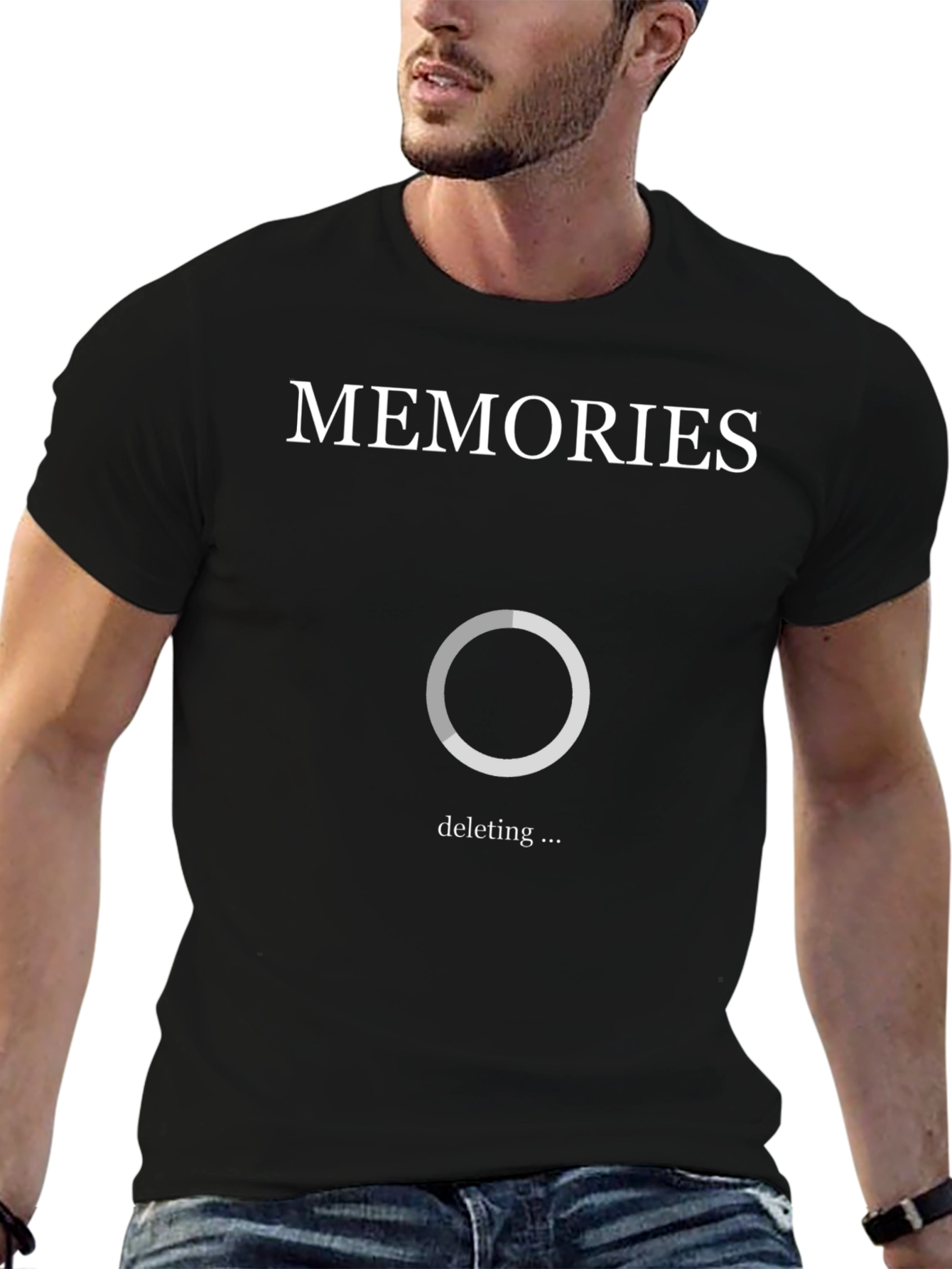 Memories Deleting Graphic Tee - Unique Novelty Shirt