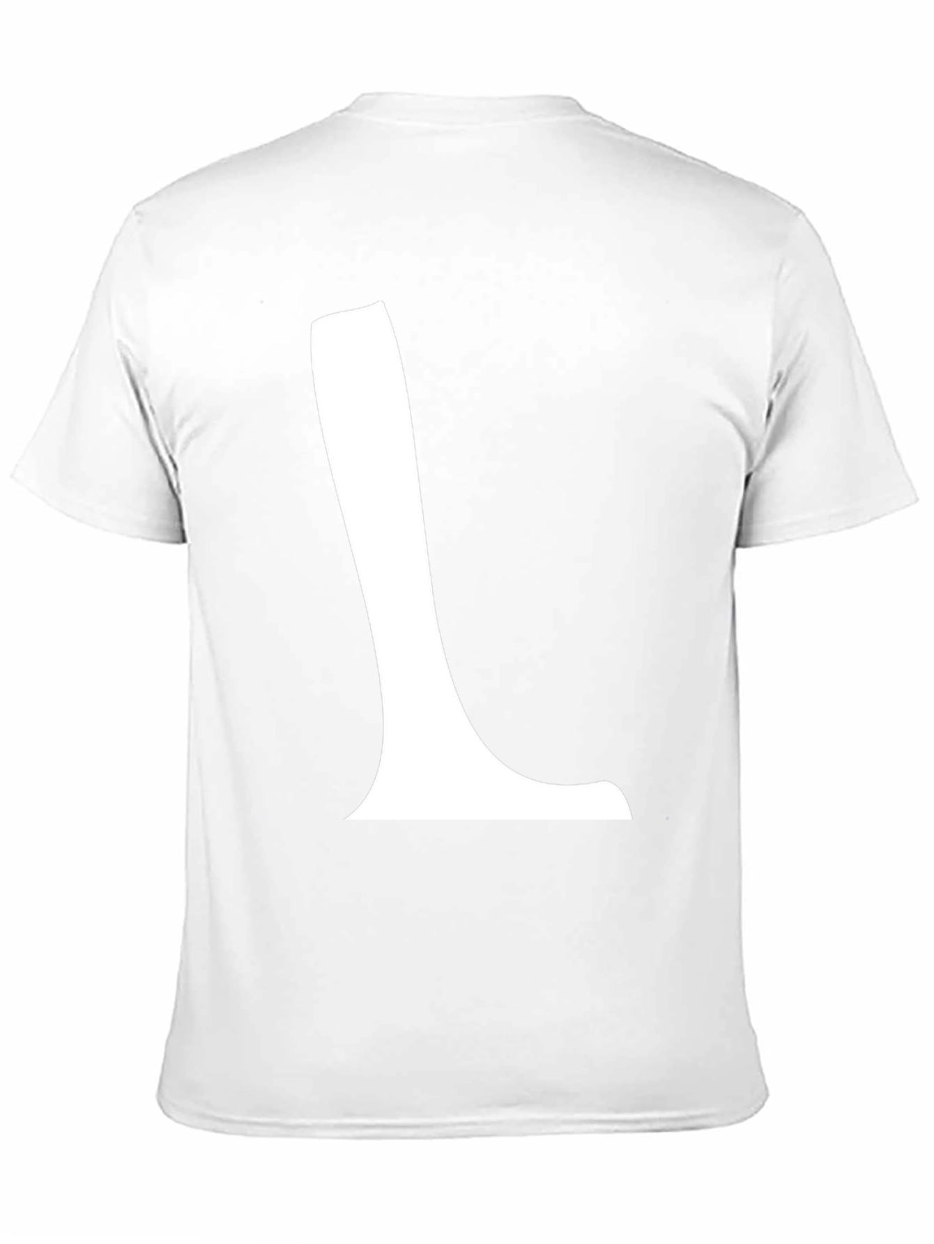 Black T-Shirt with White L Graphic