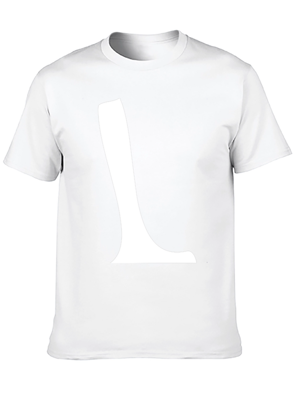 Black T-Shirt with White L Graphic