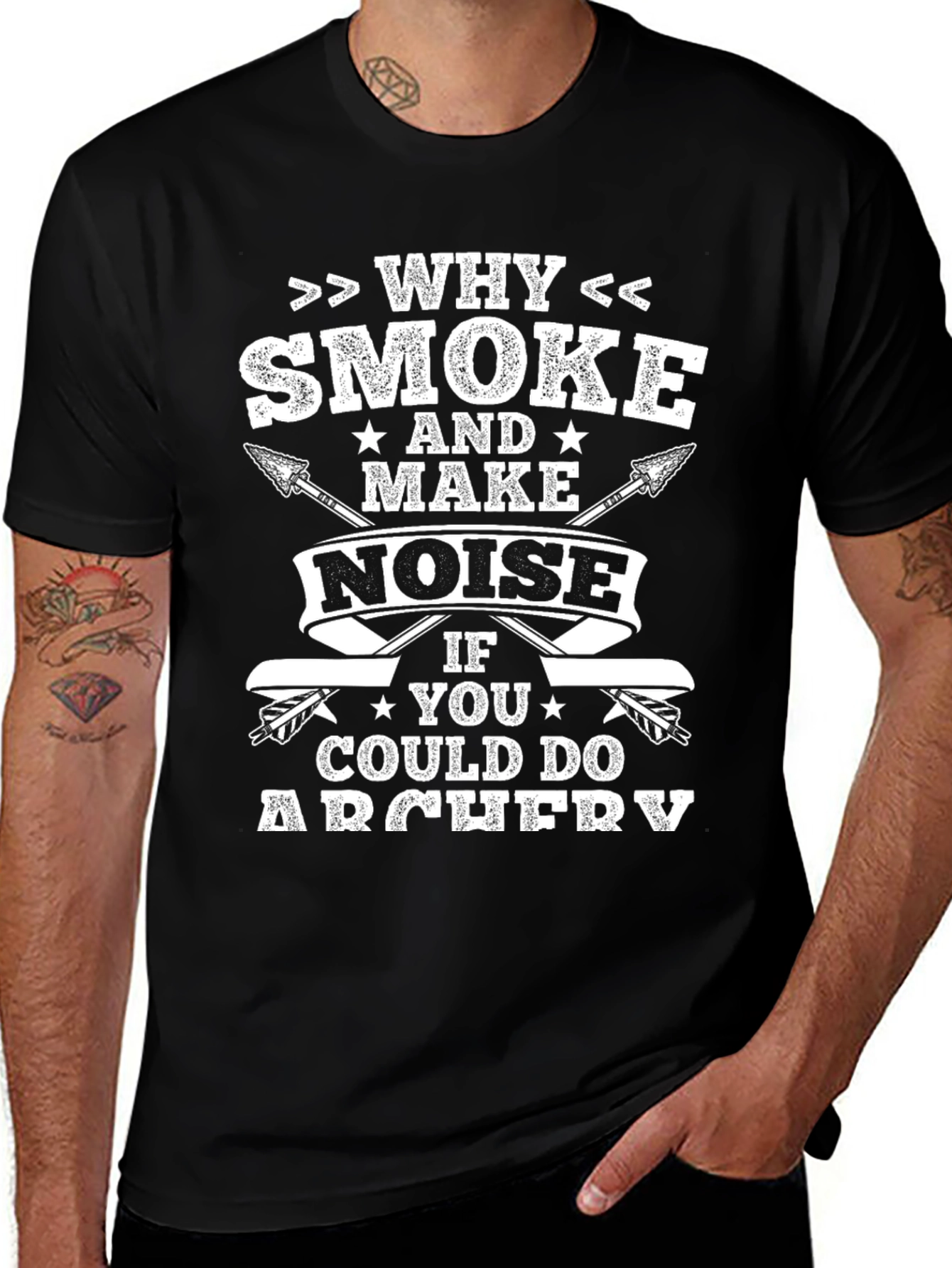 Archery T-Shirt - Why Smoke Make Noise?