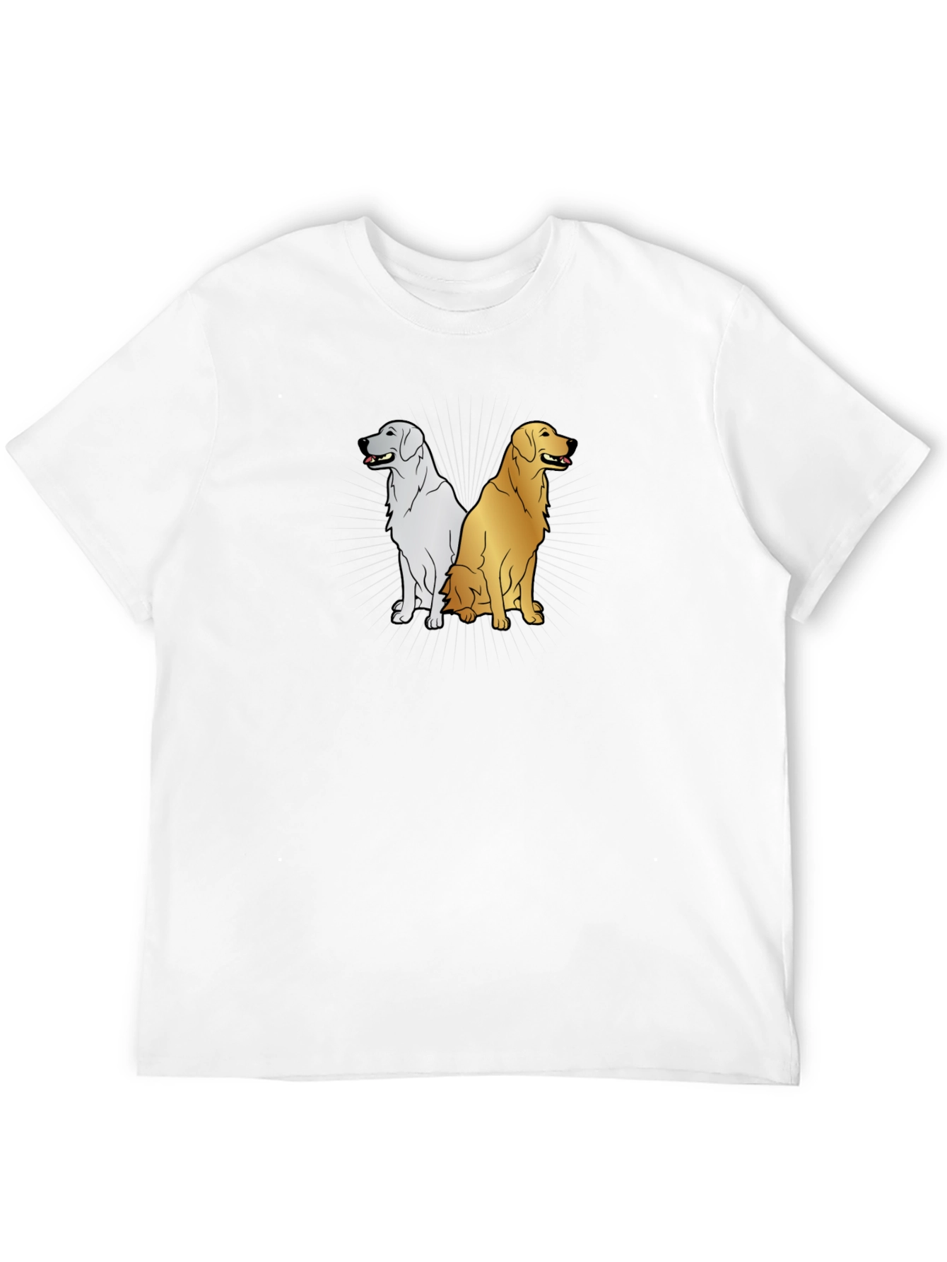 Dog Duo Graphic Tee - Black Casual T-Shirt