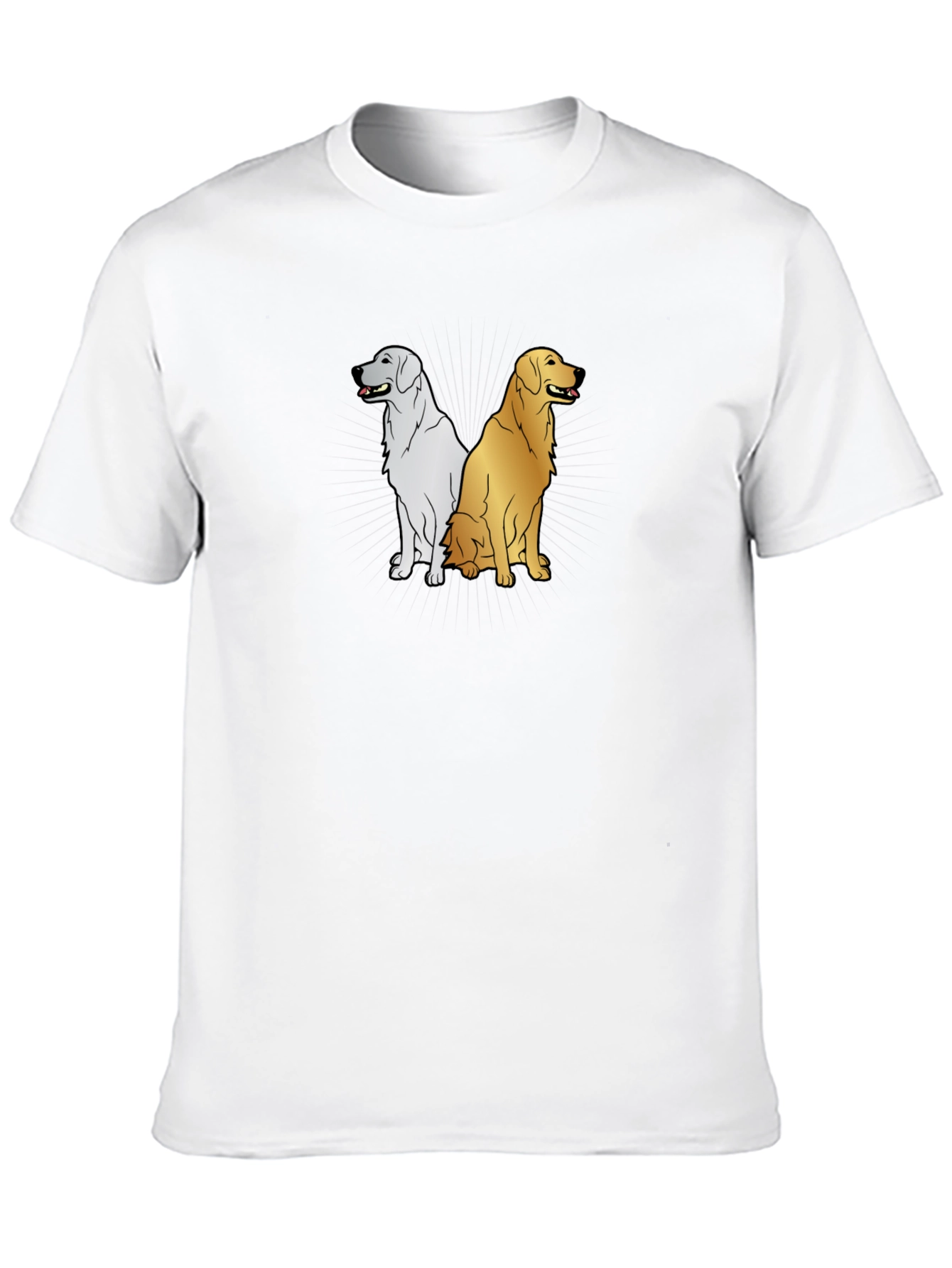 Dog Duo Graphic Tee - Black Casual T-Shirt