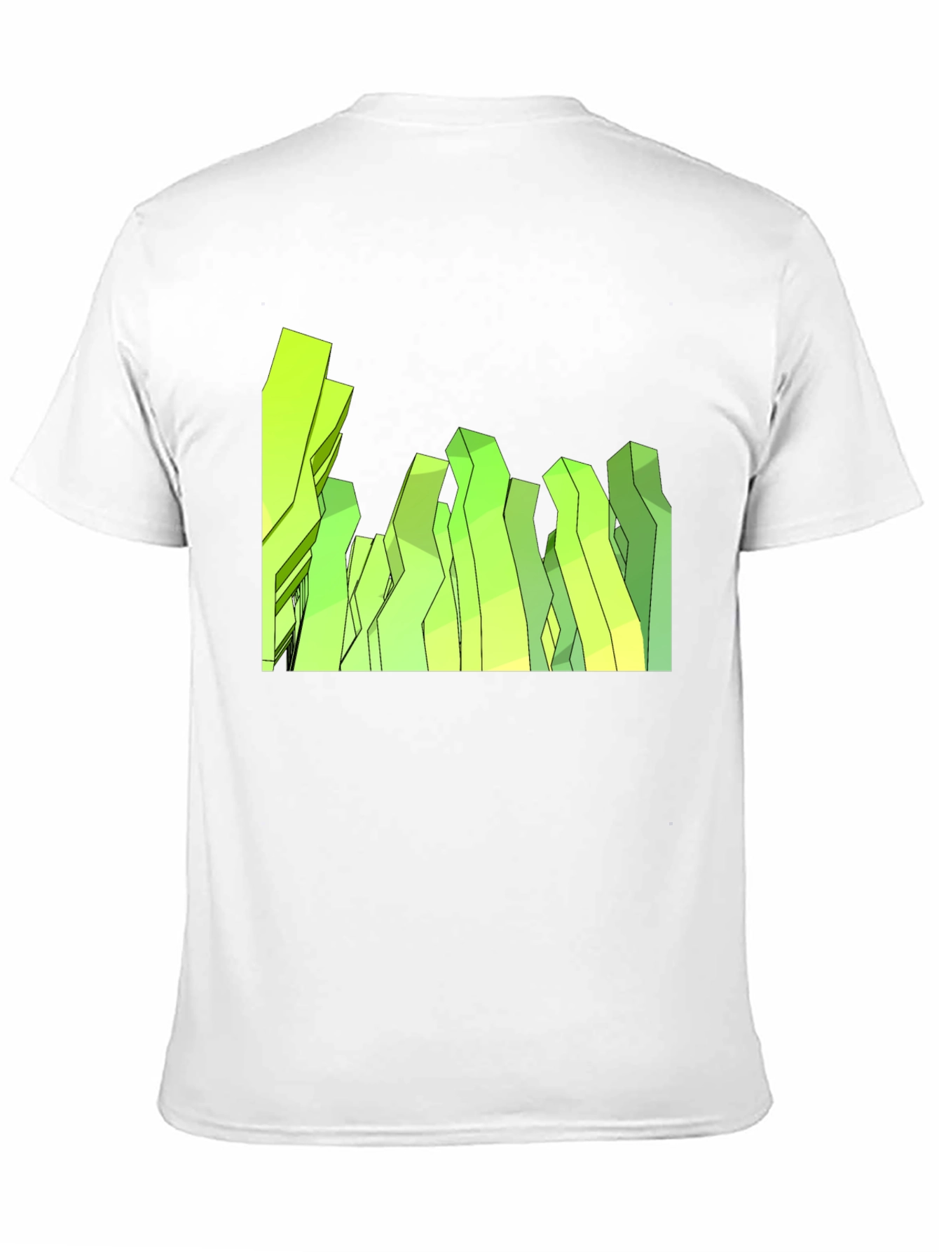 Abstract Geometric Peaks Black Tee