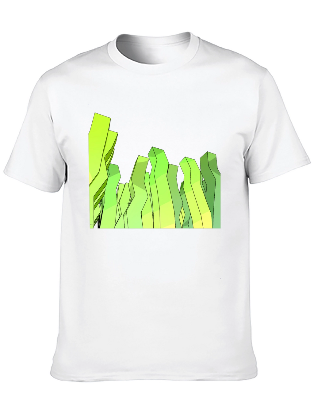 Abstract Geometric Peaks Black Tee