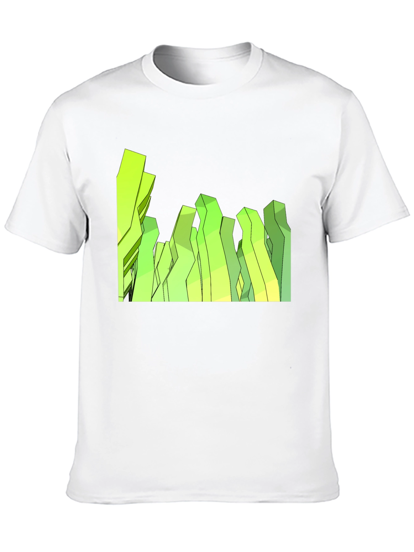 Abstract Geometric Peaks Black Tee