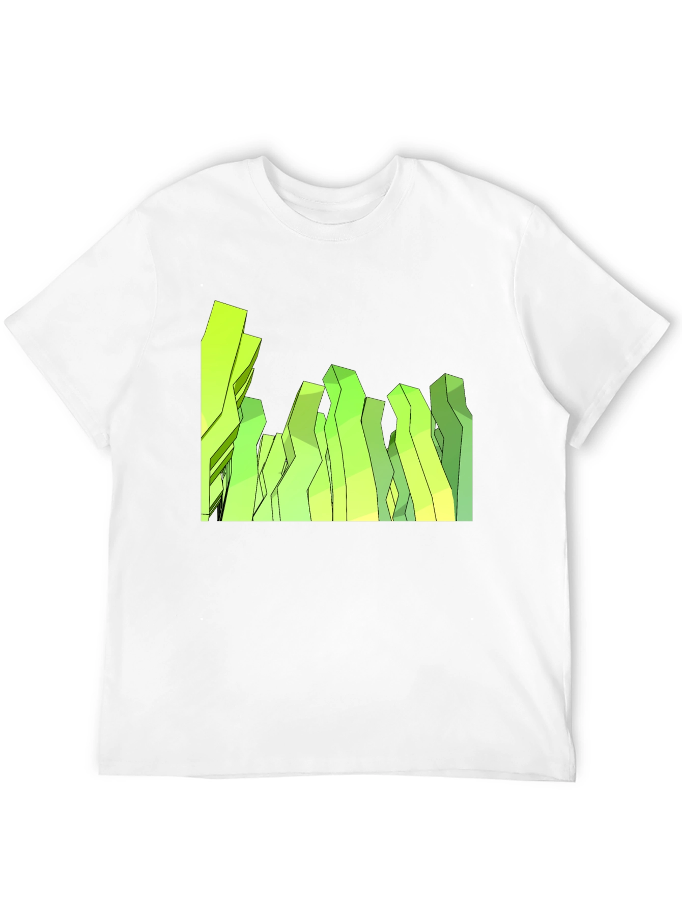 Abstract Geometric Peaks Black Tee
