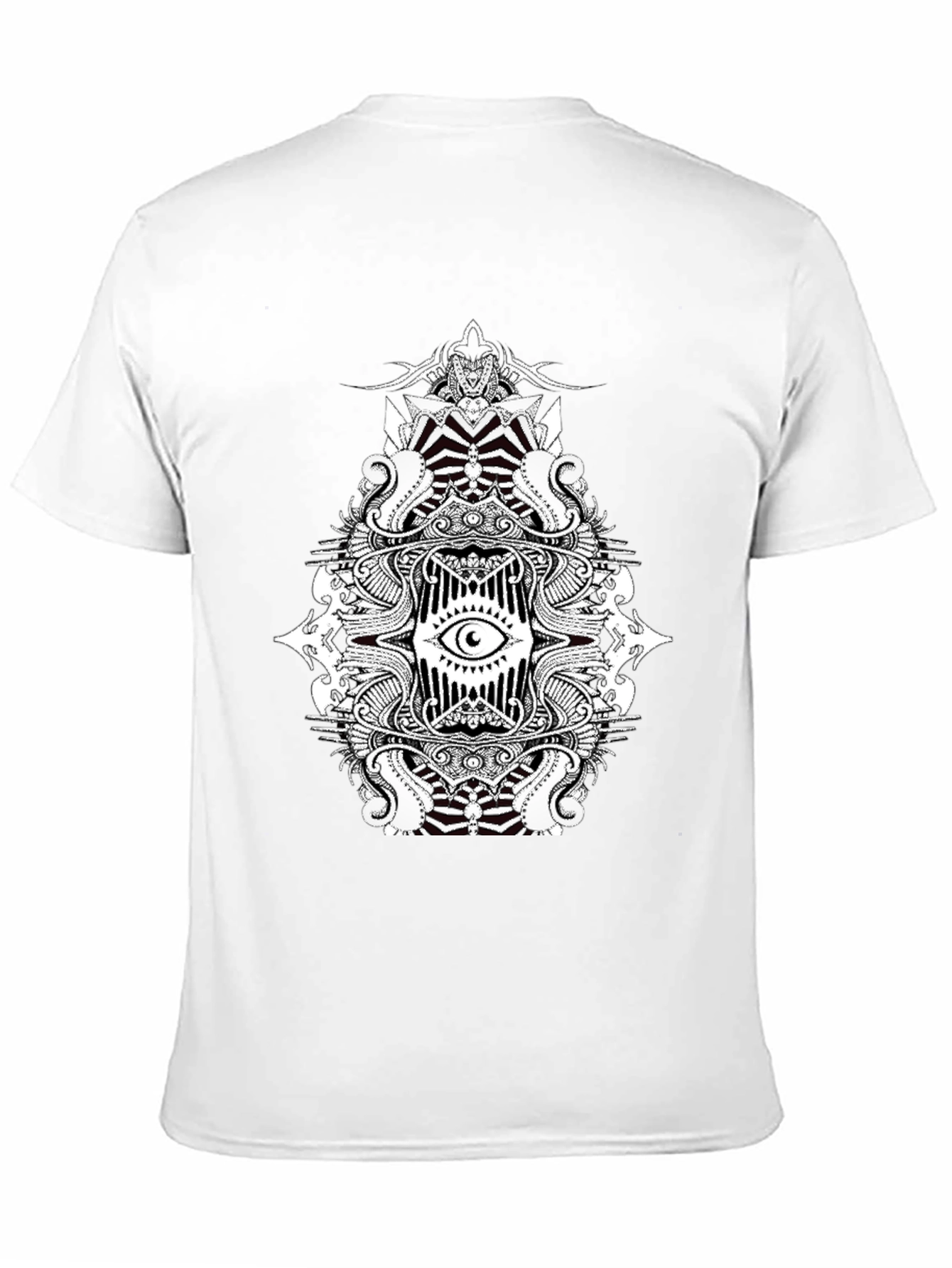 Eye Mandala Graphic Tee - Black Cotton Blend