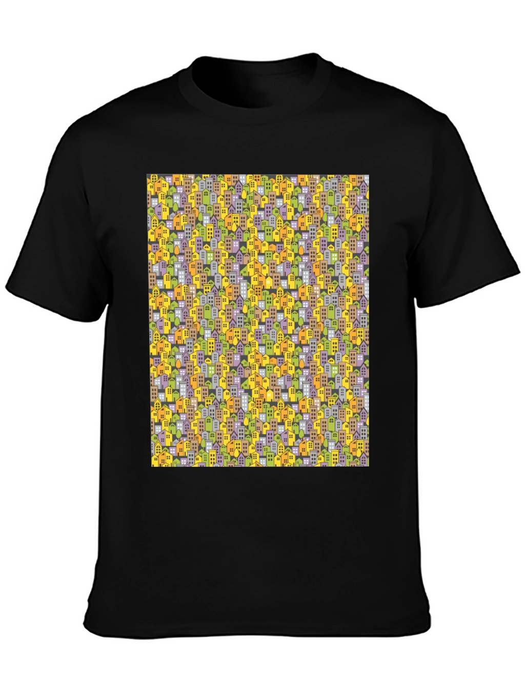 Cityscape Pattern T-Shirt