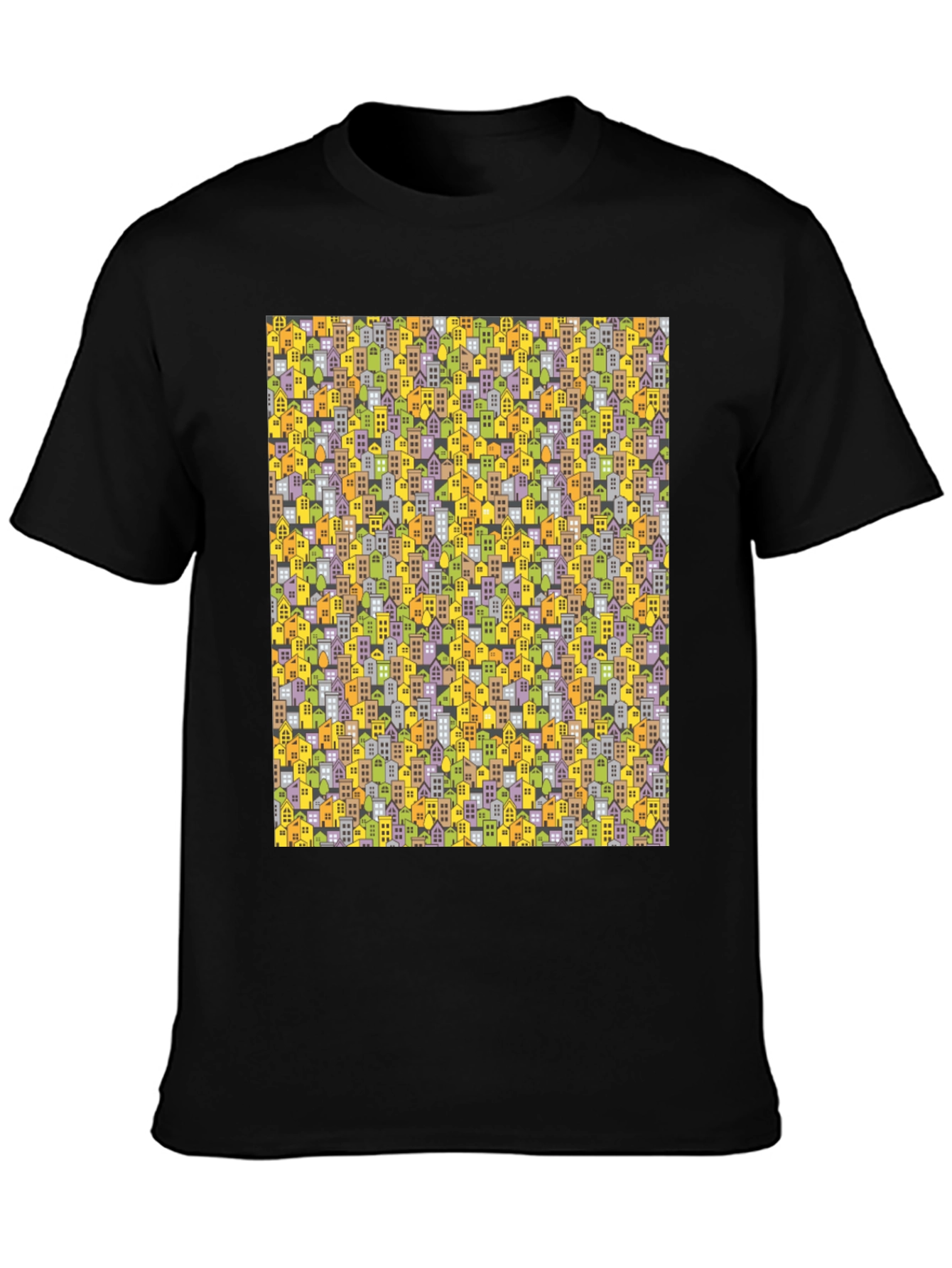 Cityscape Pattern T-Shirt