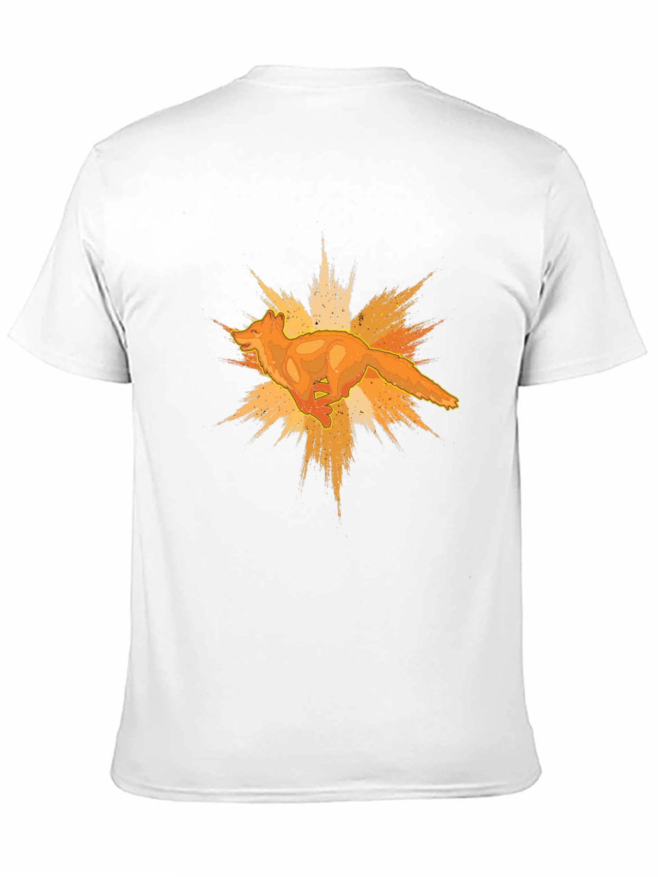 Dynamic Fox Graphic Black T-Shirt