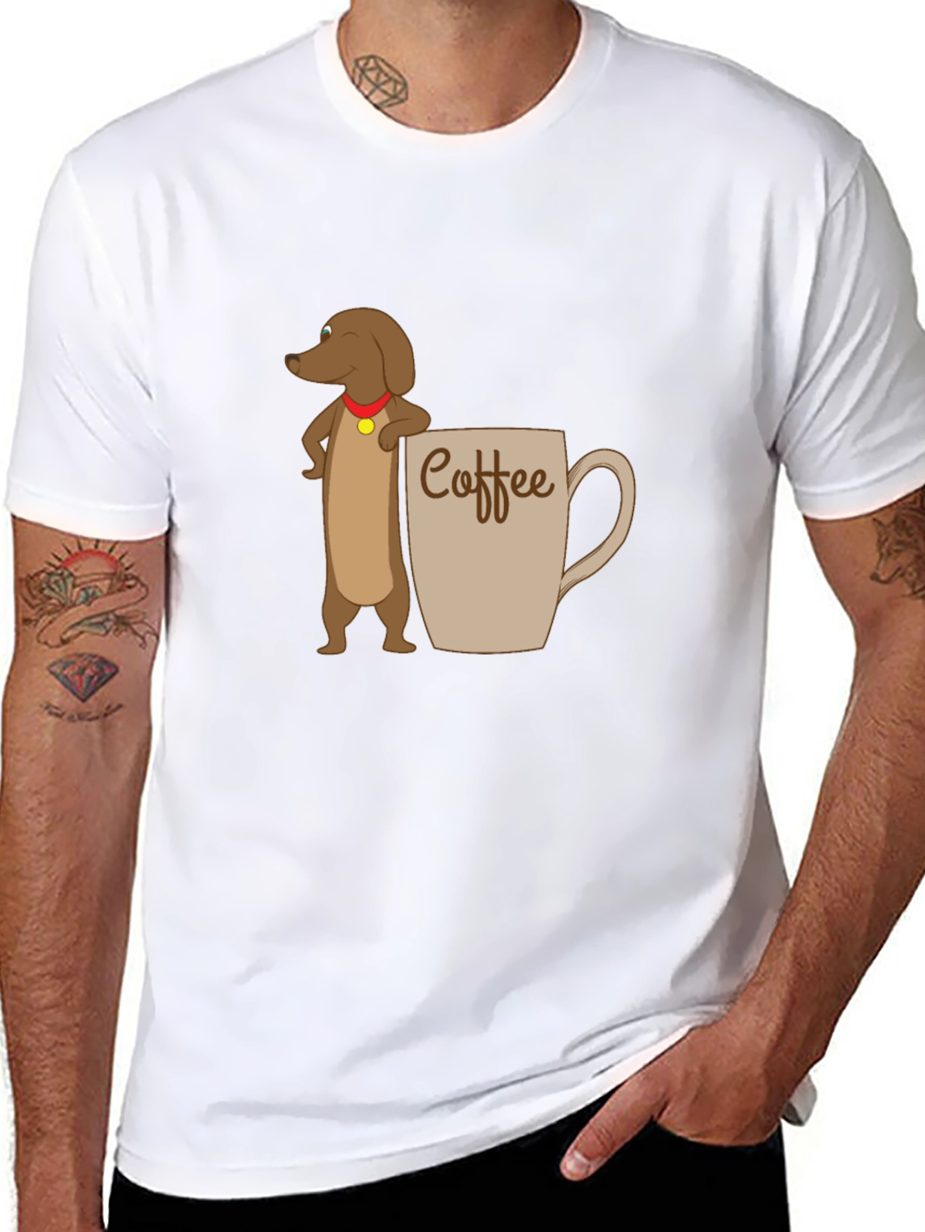 Coffee Lover Dachshund Graphic Tee