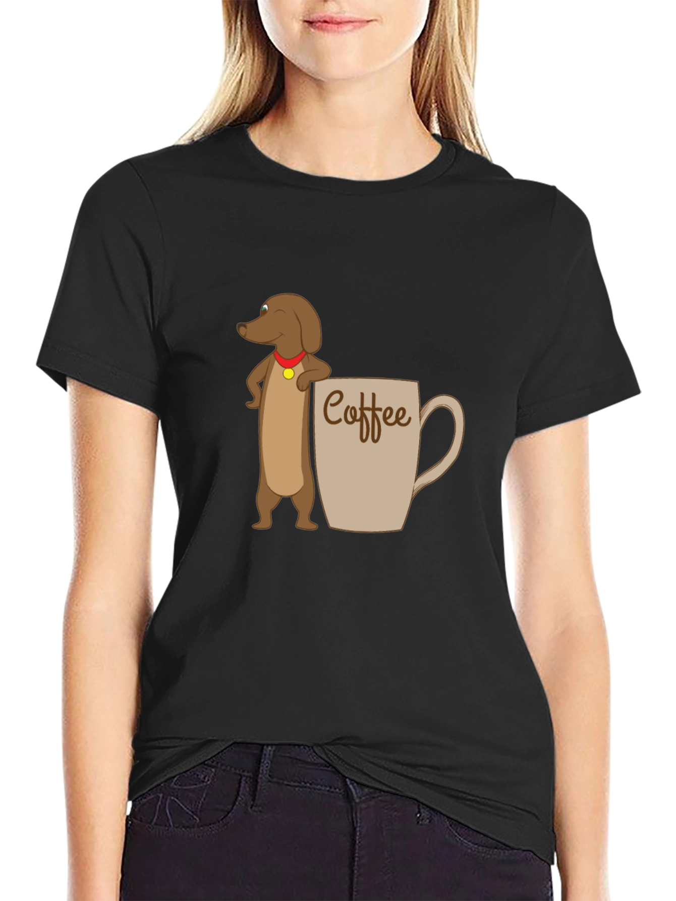 Coffee Lover Dachshund Graphic Tee