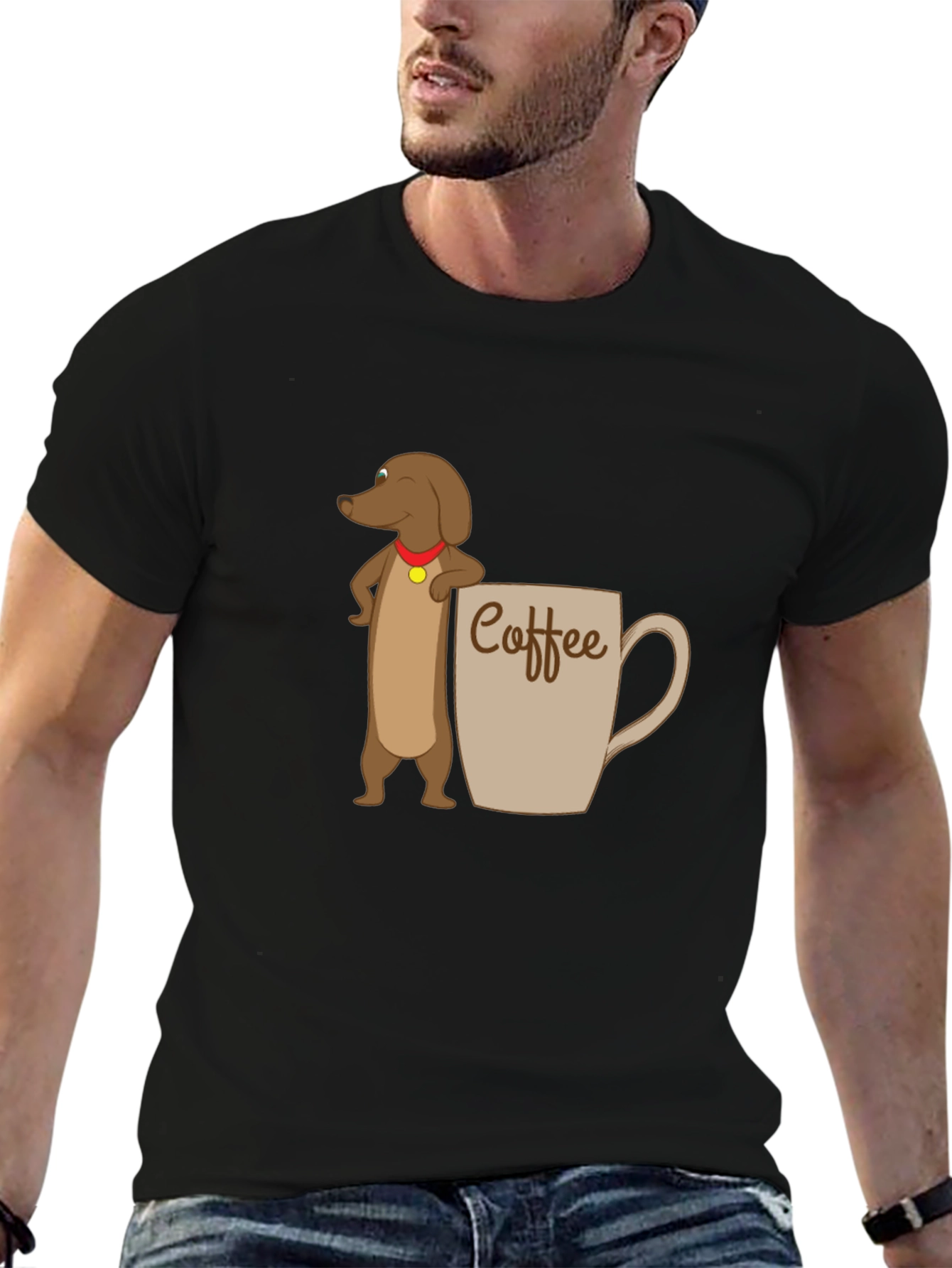 Coffee Lover Dachshund Graphic Tee