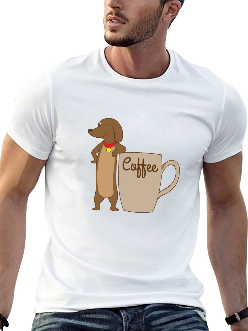 Coffee Lover Dachshund Graphic Tee