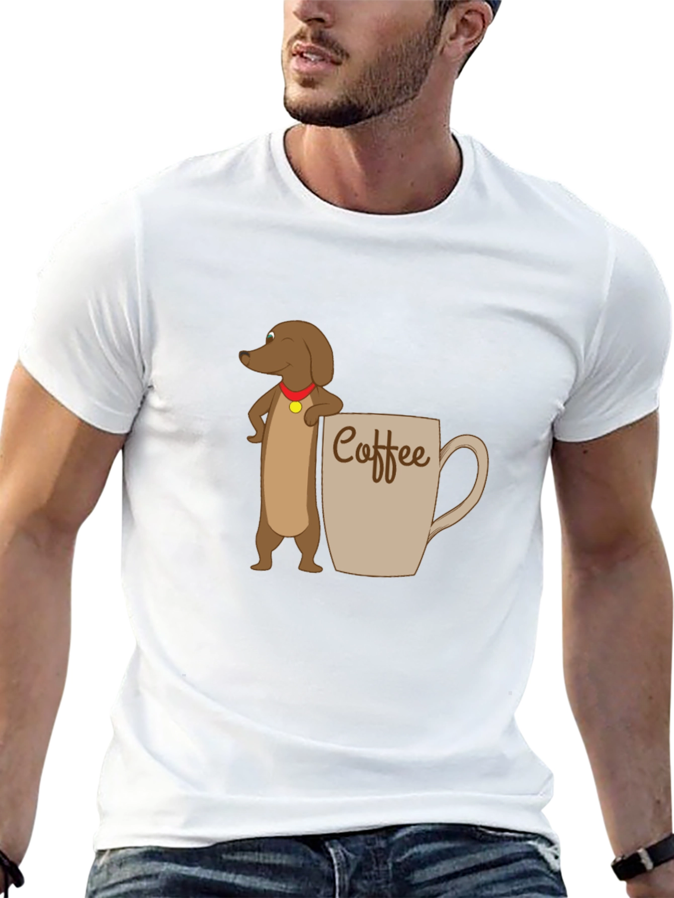 Coffee Lover Dachshund Graphic Tee