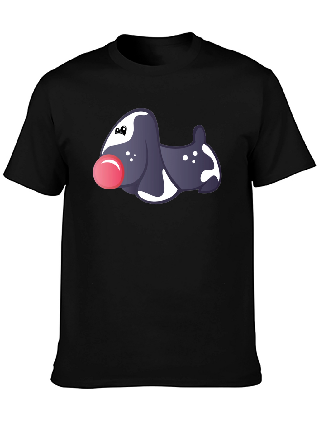 Novelty Dog Graphic Black T-Shirt