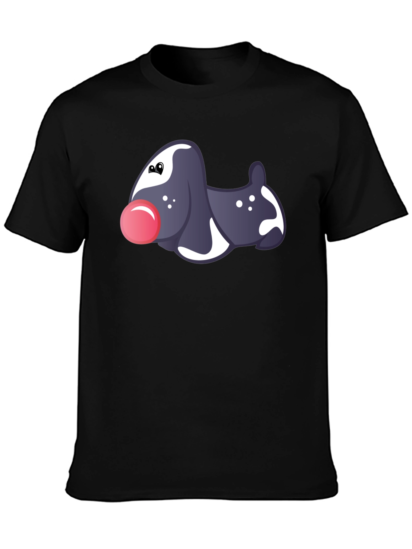 Novelty Dog Graphic Black T-Shirt