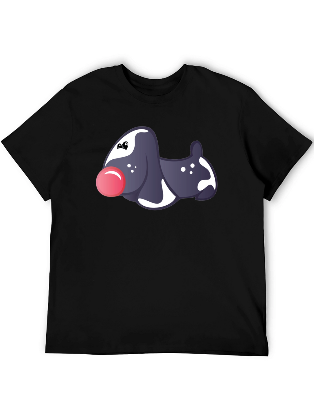 Novelty Dog Graphic Black T-Shirt