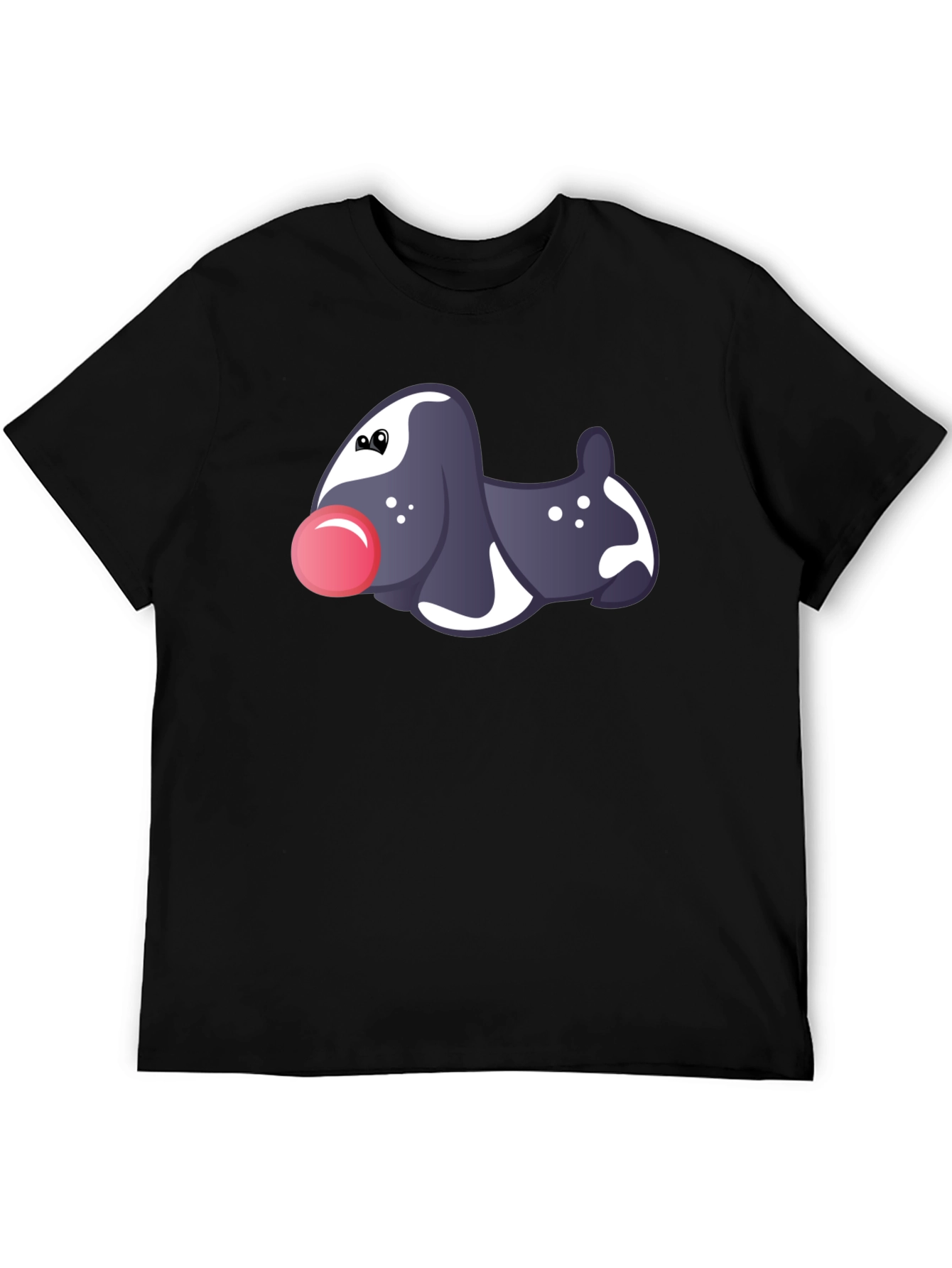 Novelty Dog Graphic Black T-Shirt