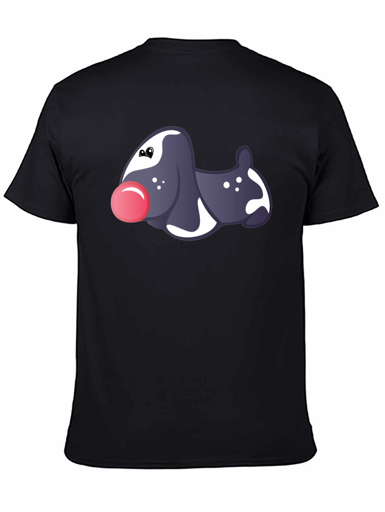 Novelty Dog Graphic Black T-Shirt