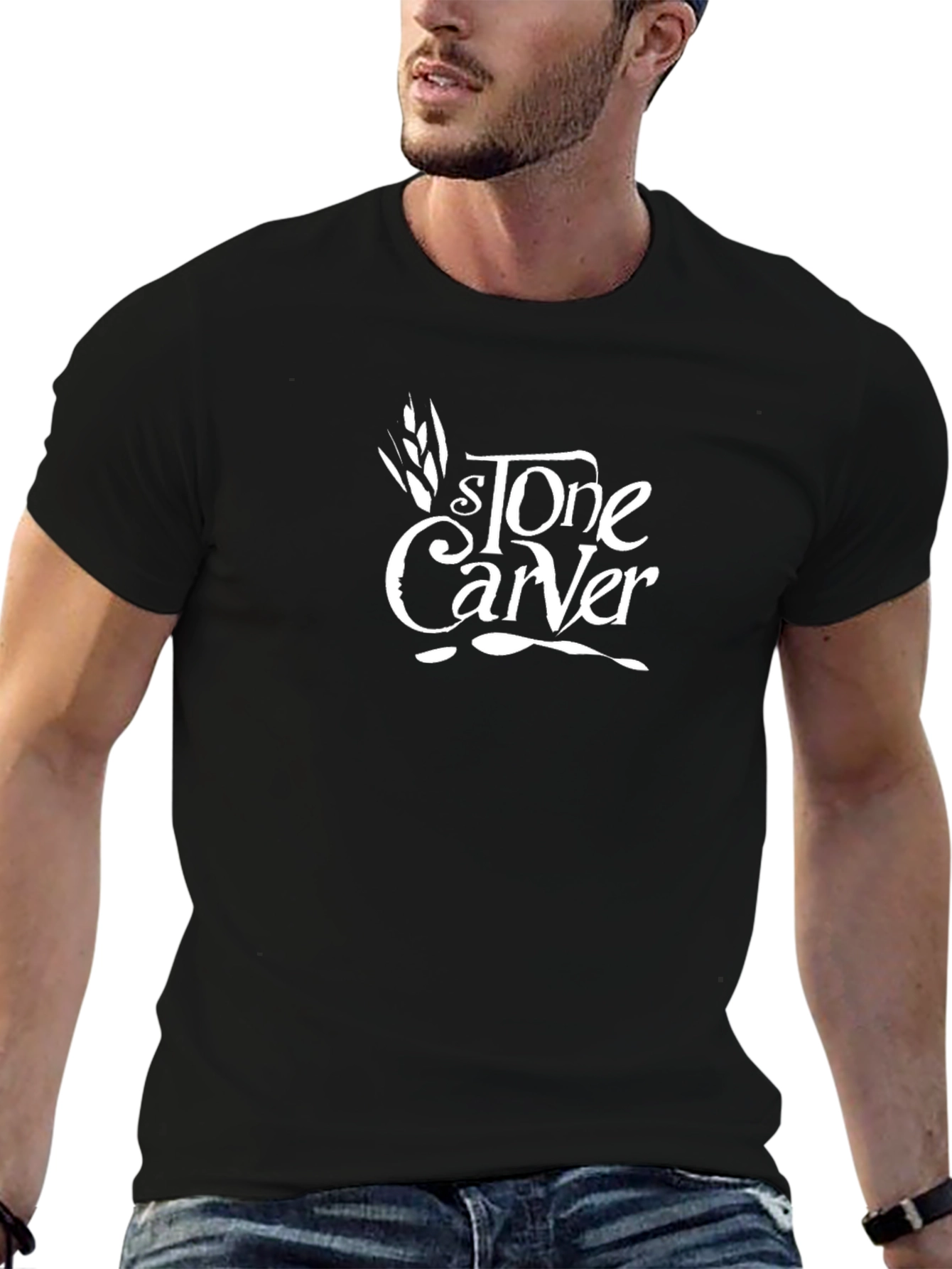 Stone Carver Black Graphic Tee - Stylish & Comfortable