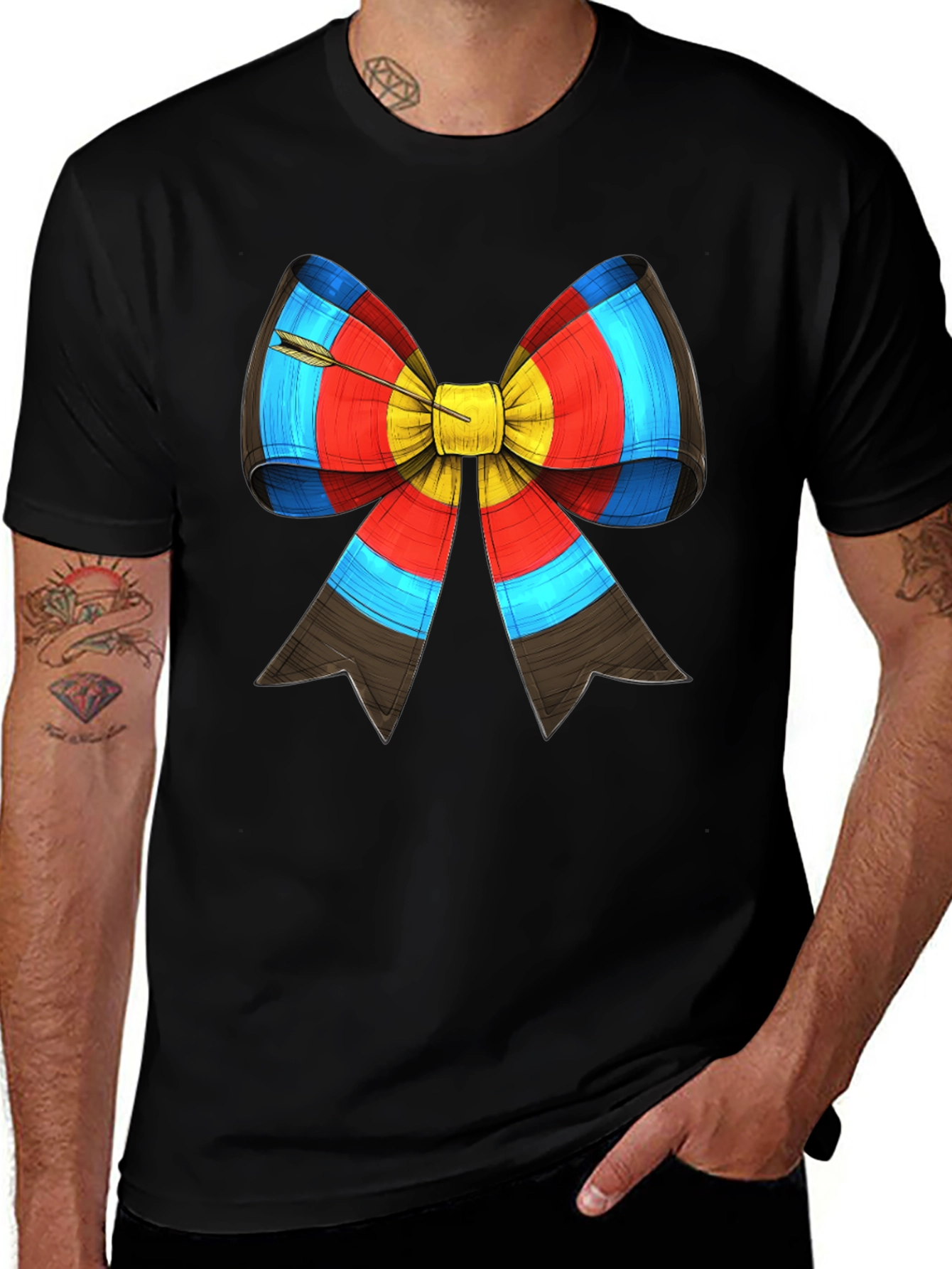Archery Target Bow Arrow Graphic Tee
