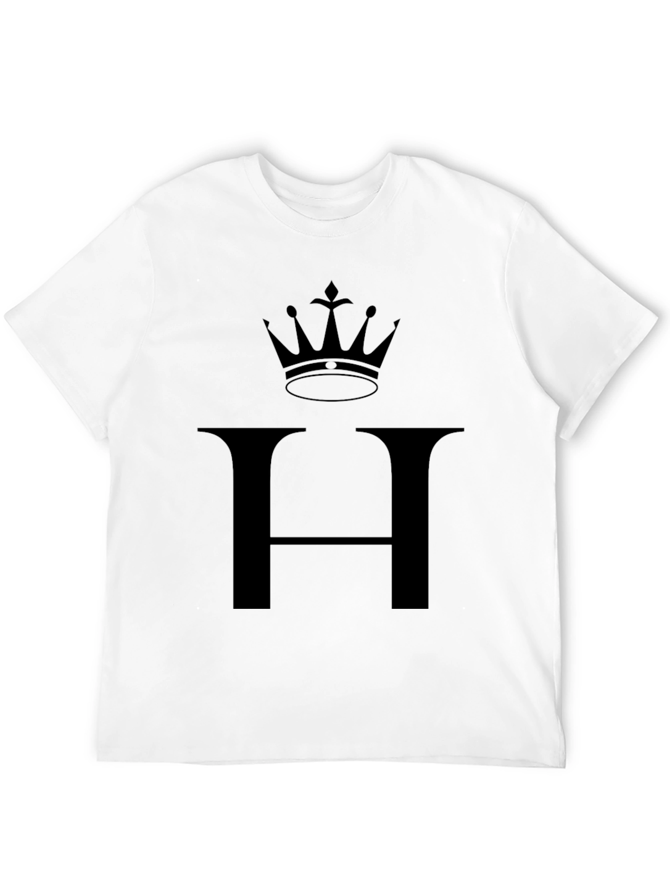 Crown & Letter H Graphic T-Shirt - Stylish Tee